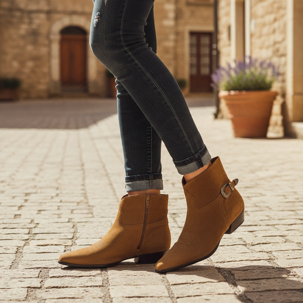 Carrano Suede Leather Boot - Saddle