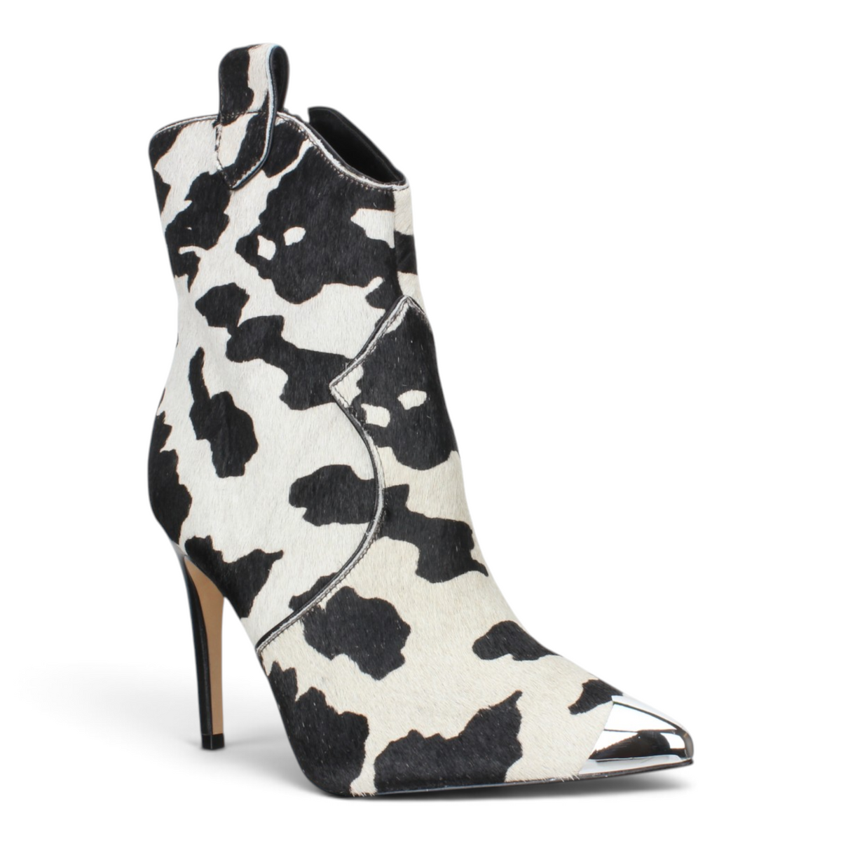 Carrano Amelia Western Designer Boot w/Calf Hair - White/Black