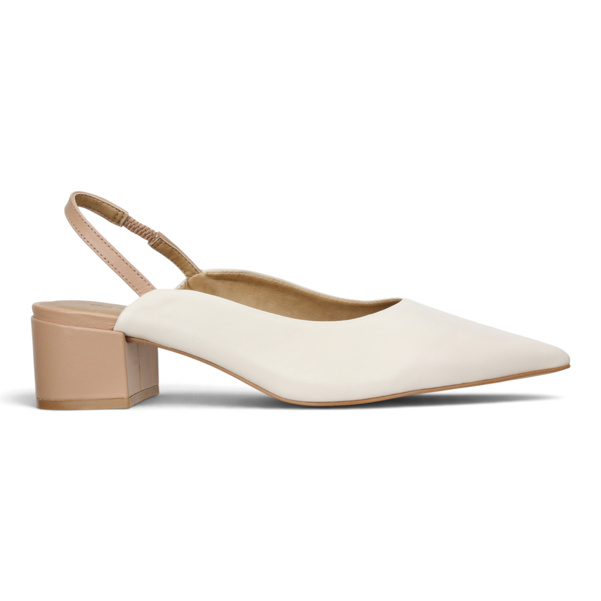 Carrano Heidi Leather Slingback Pump - Latte/Toast