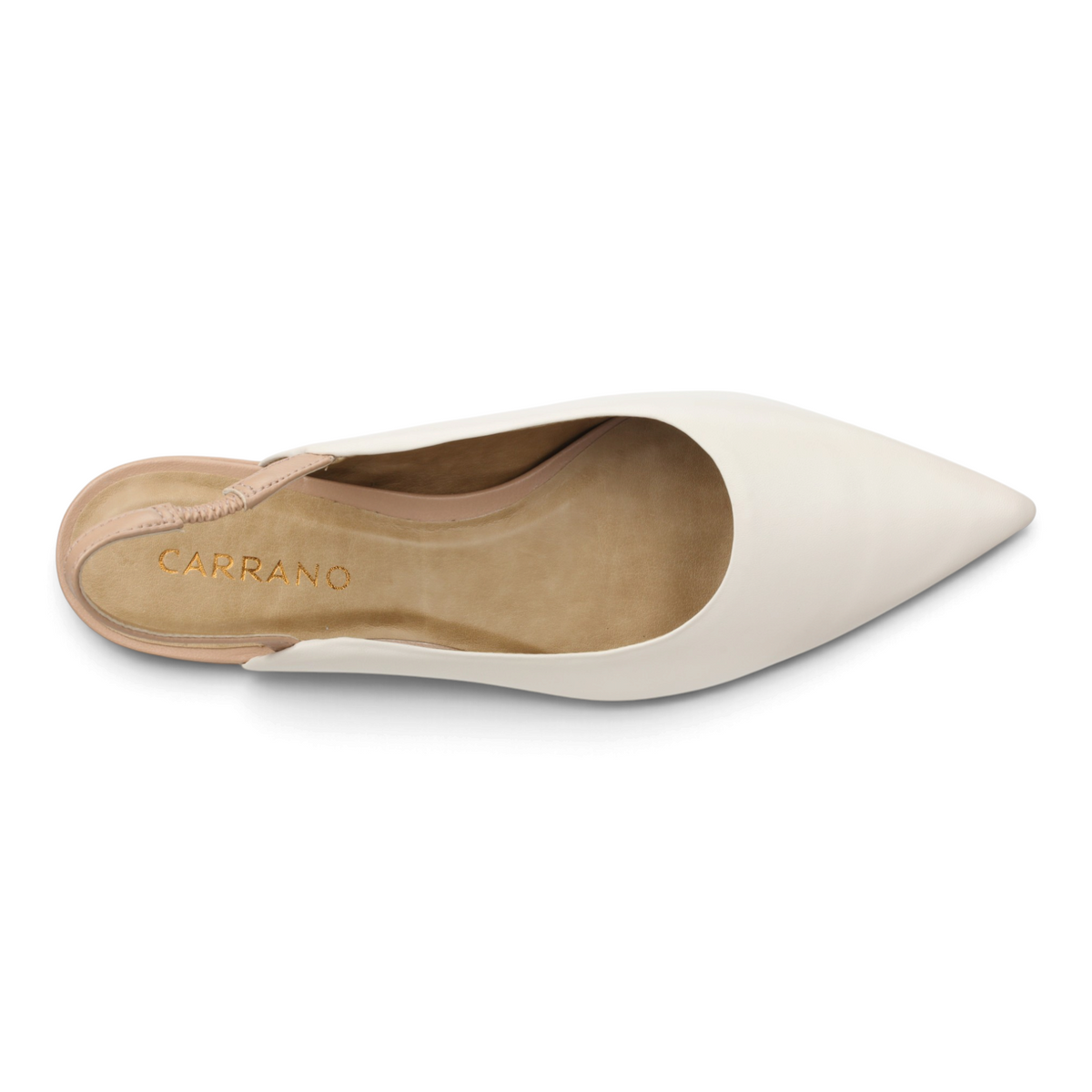 Carrano Heidi Leather Slingback Pump - Latte/Toast