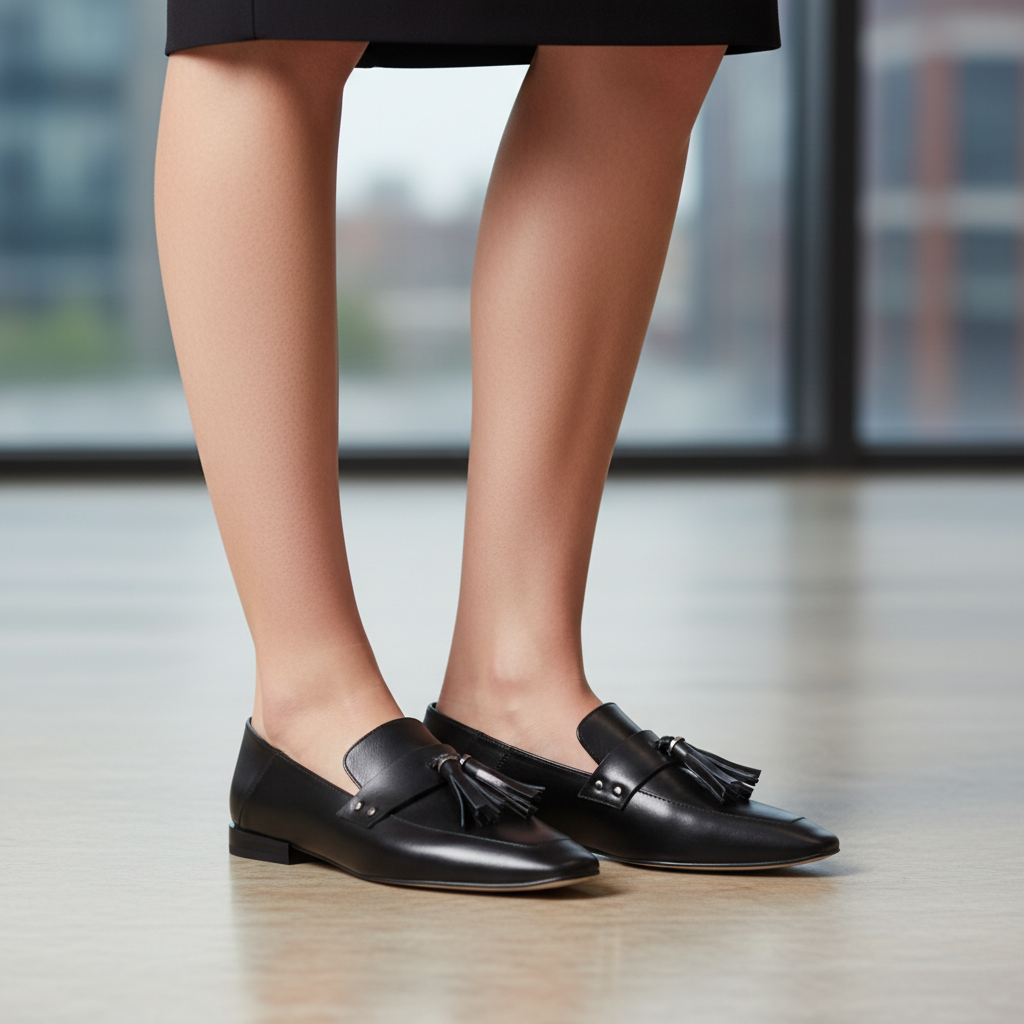 Bruno Menegatti Leather Loafer w/ Tassels - Black