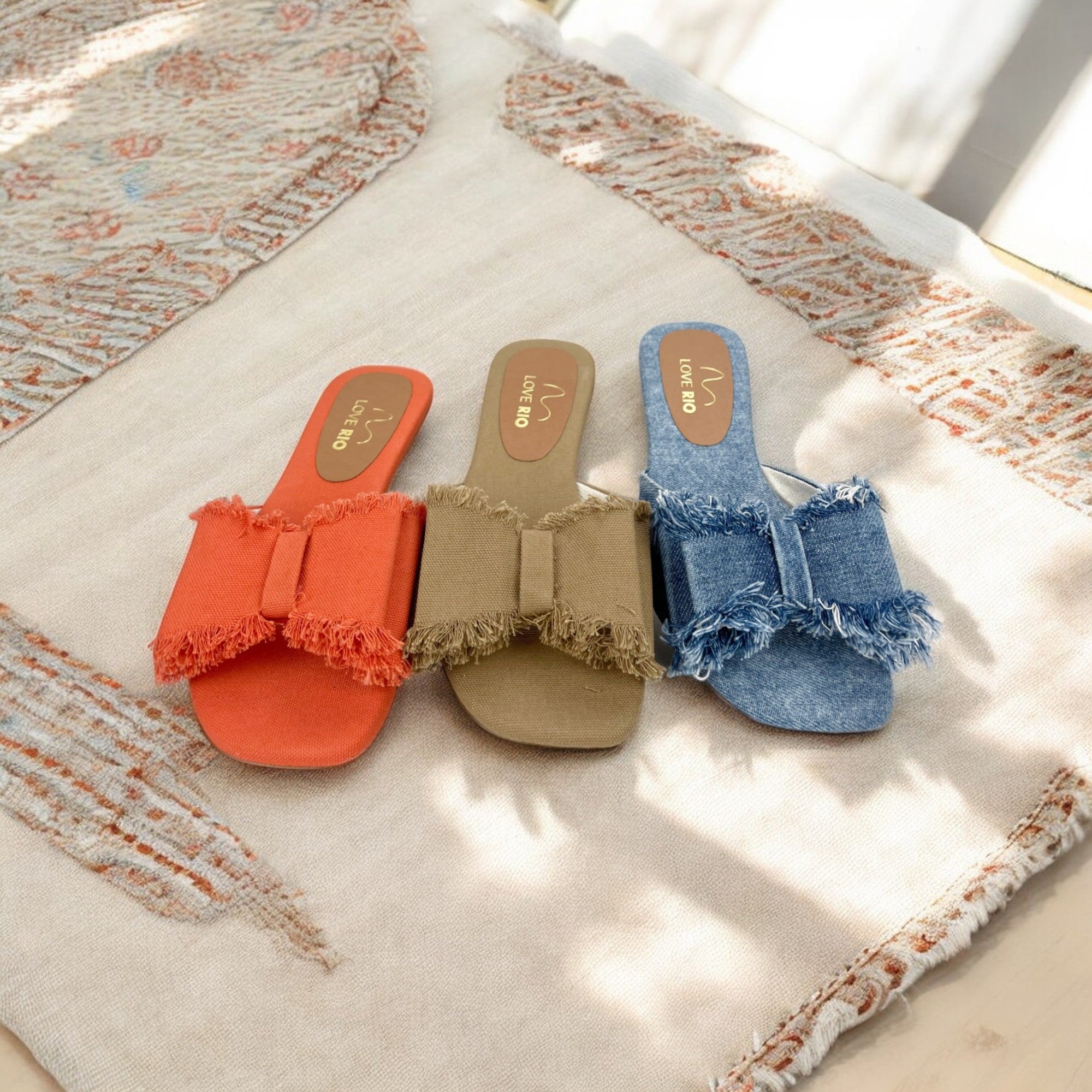 Love Rio Freya Threads Flat Sandal - Coral