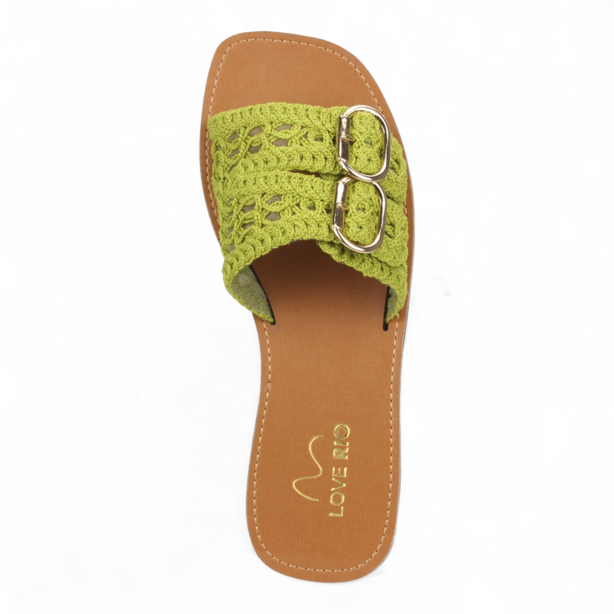 Love Rio Bailey Vintage Crochet Sandal - Green
