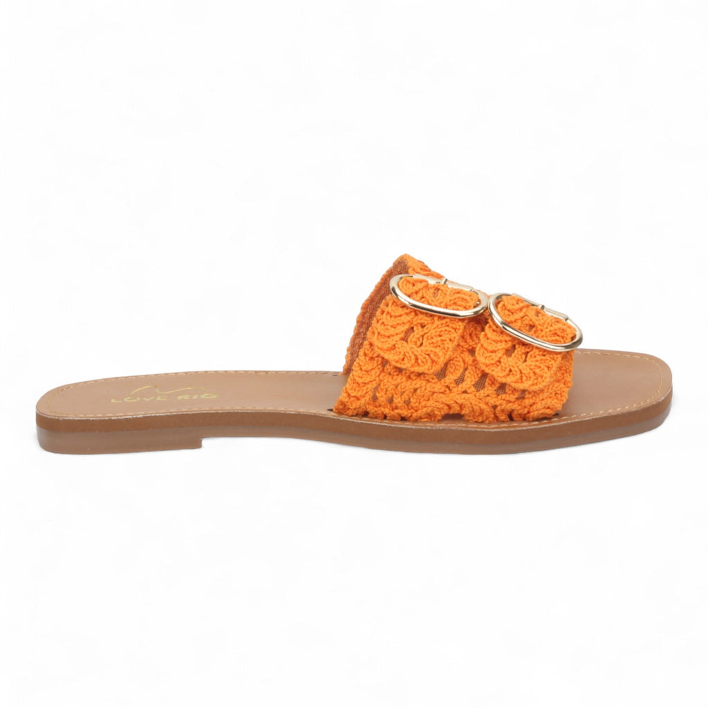 Love Rio Bailey Vintage Crochet Sandal - Orange