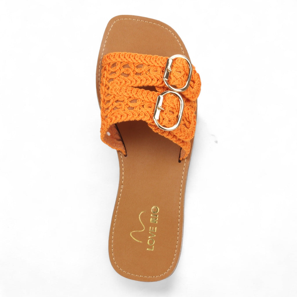 Love Rio Bailey Vintage Crochet Sandal - Orange