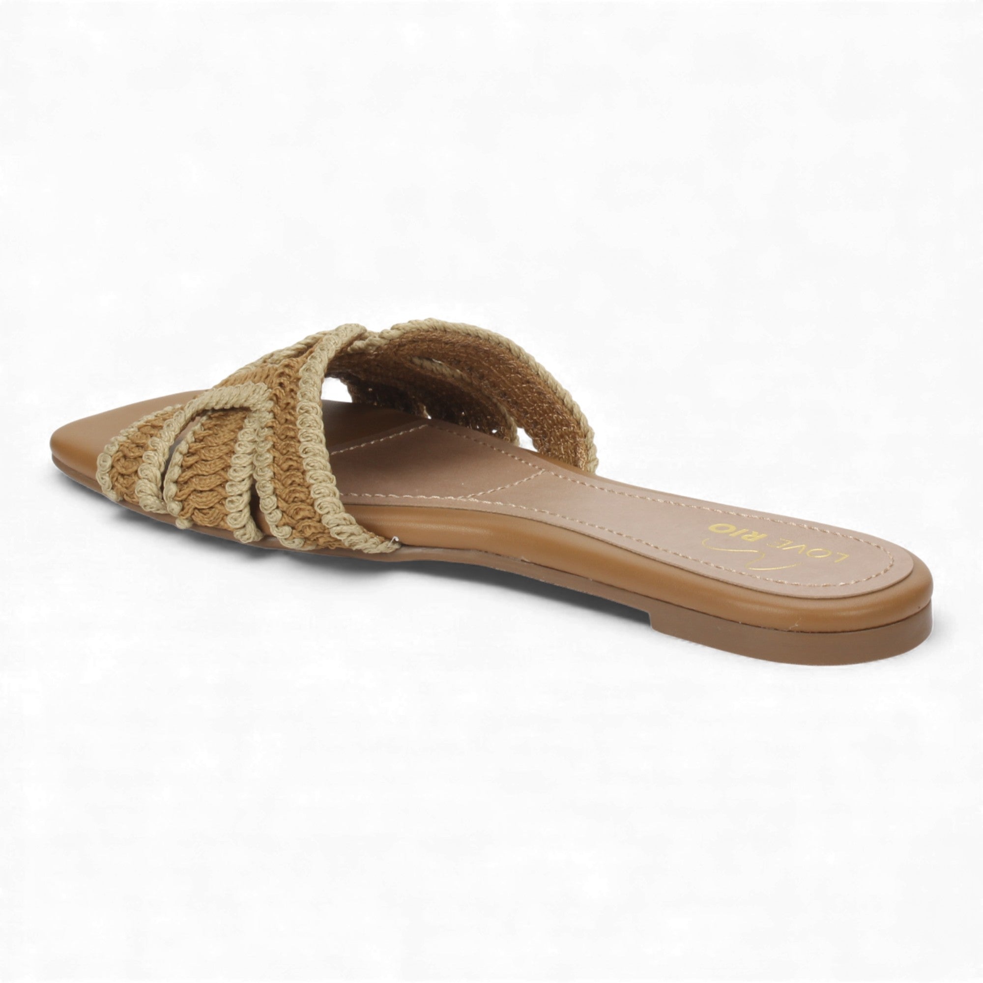 Love Rio Summer Slide Sandal Crochet - Beige / Butter