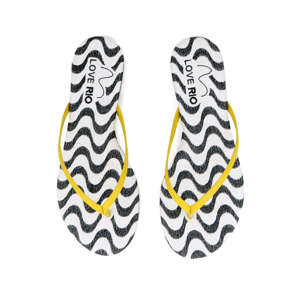 Love Rio Seaside Copacabana Thong Flat Sandal - Yellow