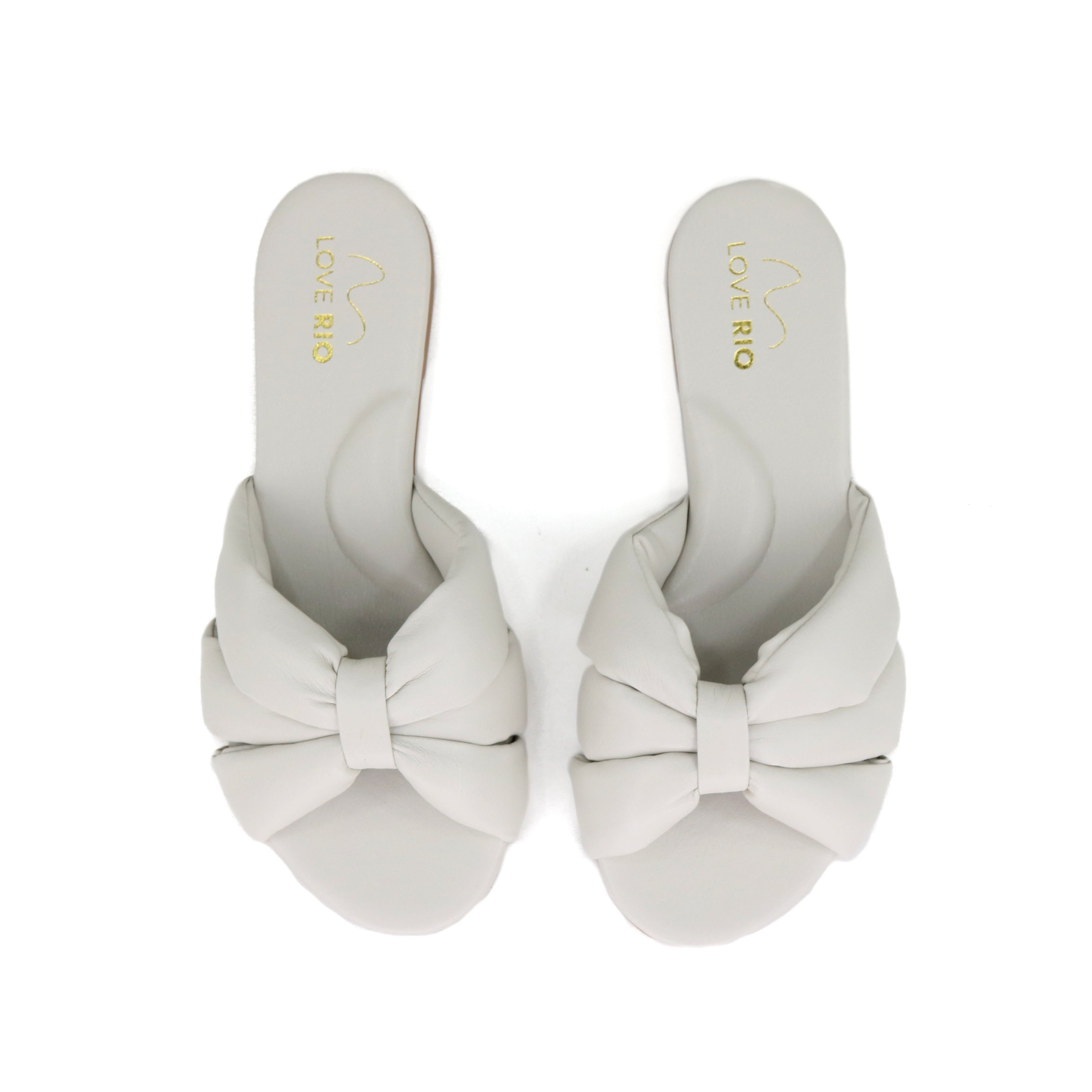 Love Rio Seaside Buzios Flat Slide Sandal - Silver Dust