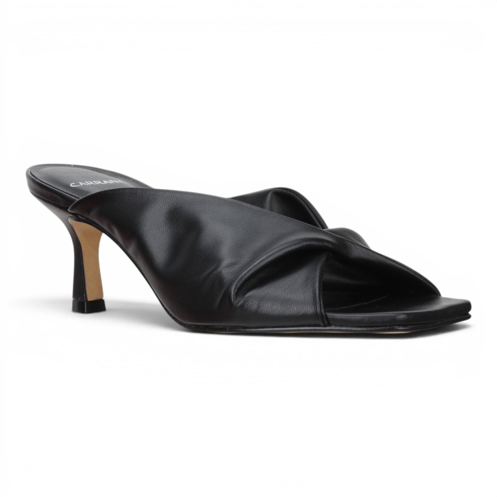 Carrano Sage Slide Leather Sandal- Black