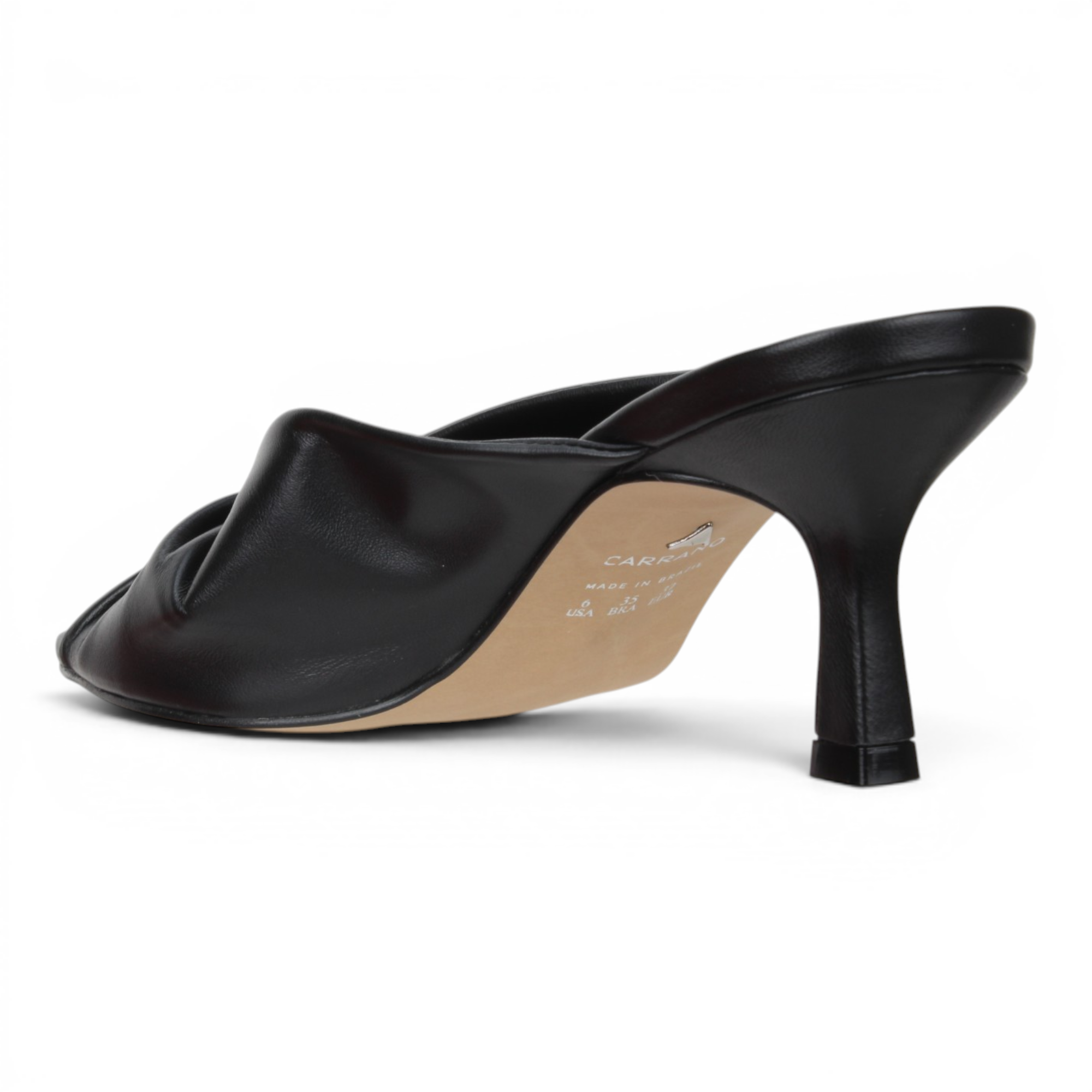 Carrano Sage Slide Leather Sandal- Black