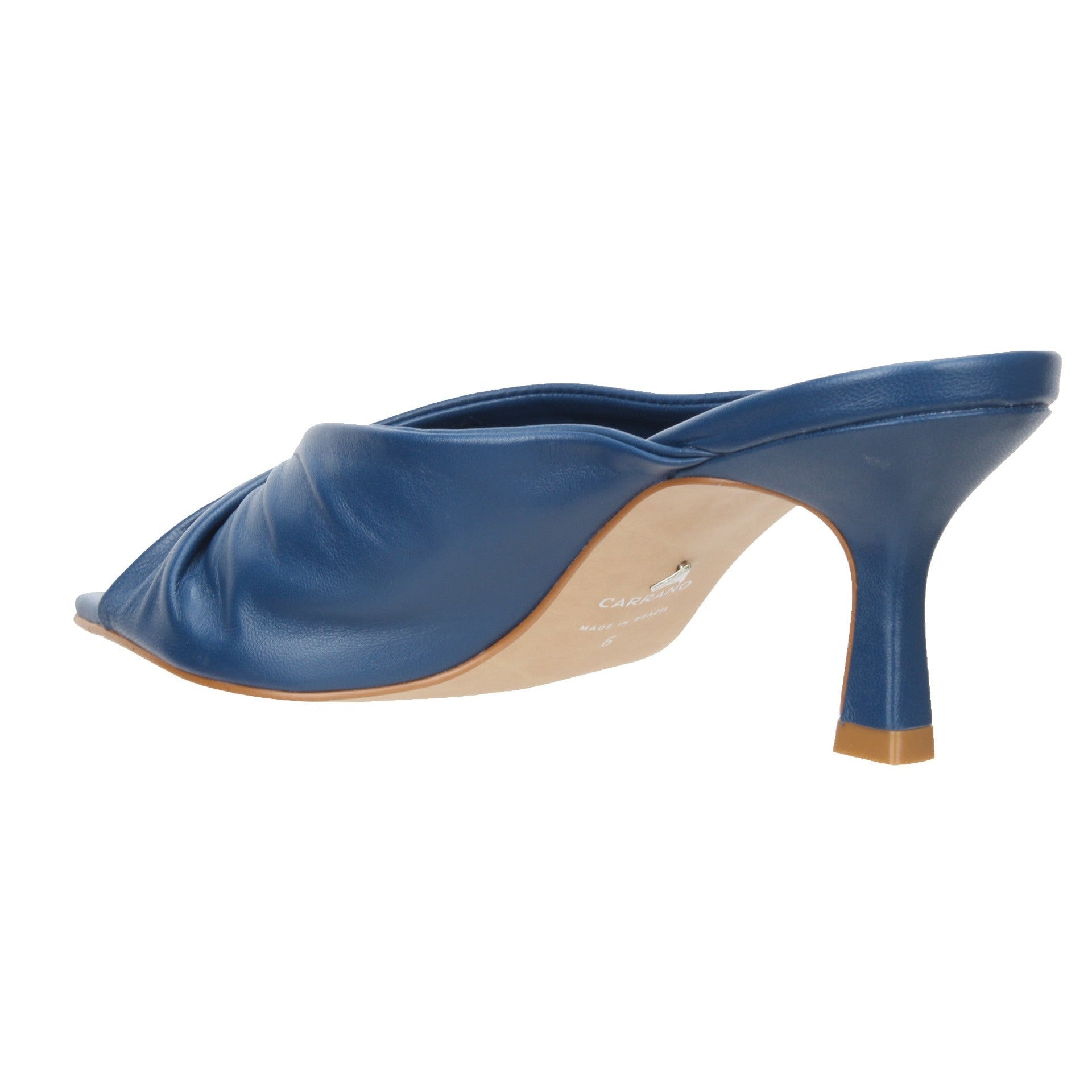 Carrano Sage Slide Leather Sandal-Navy
