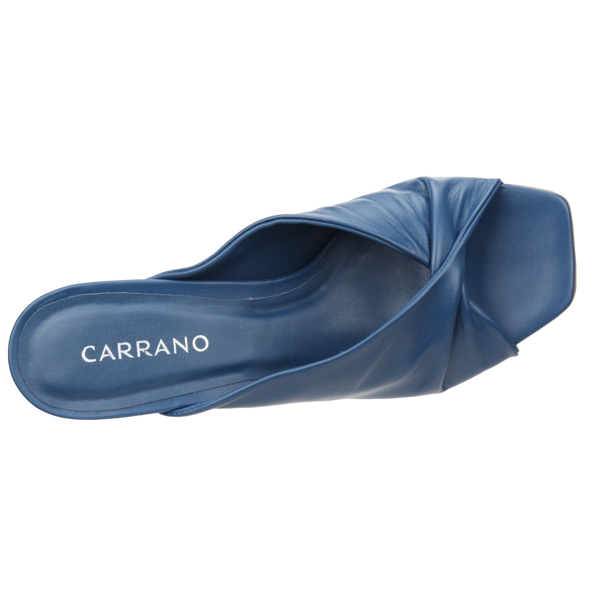 Carrano Sage Slide Leather Sandal-Navy