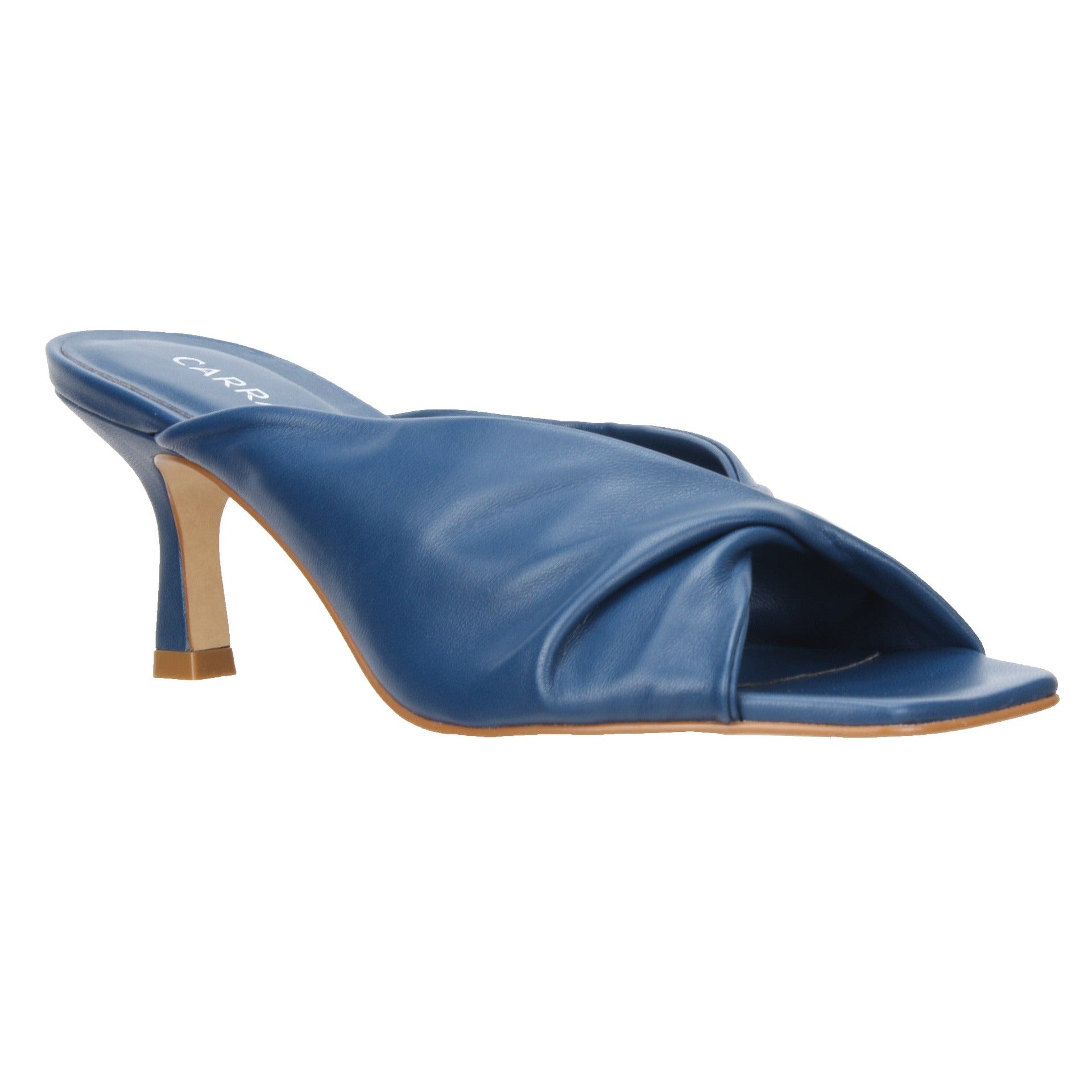 Carrano Sage Slide Leather Sandal-Navy