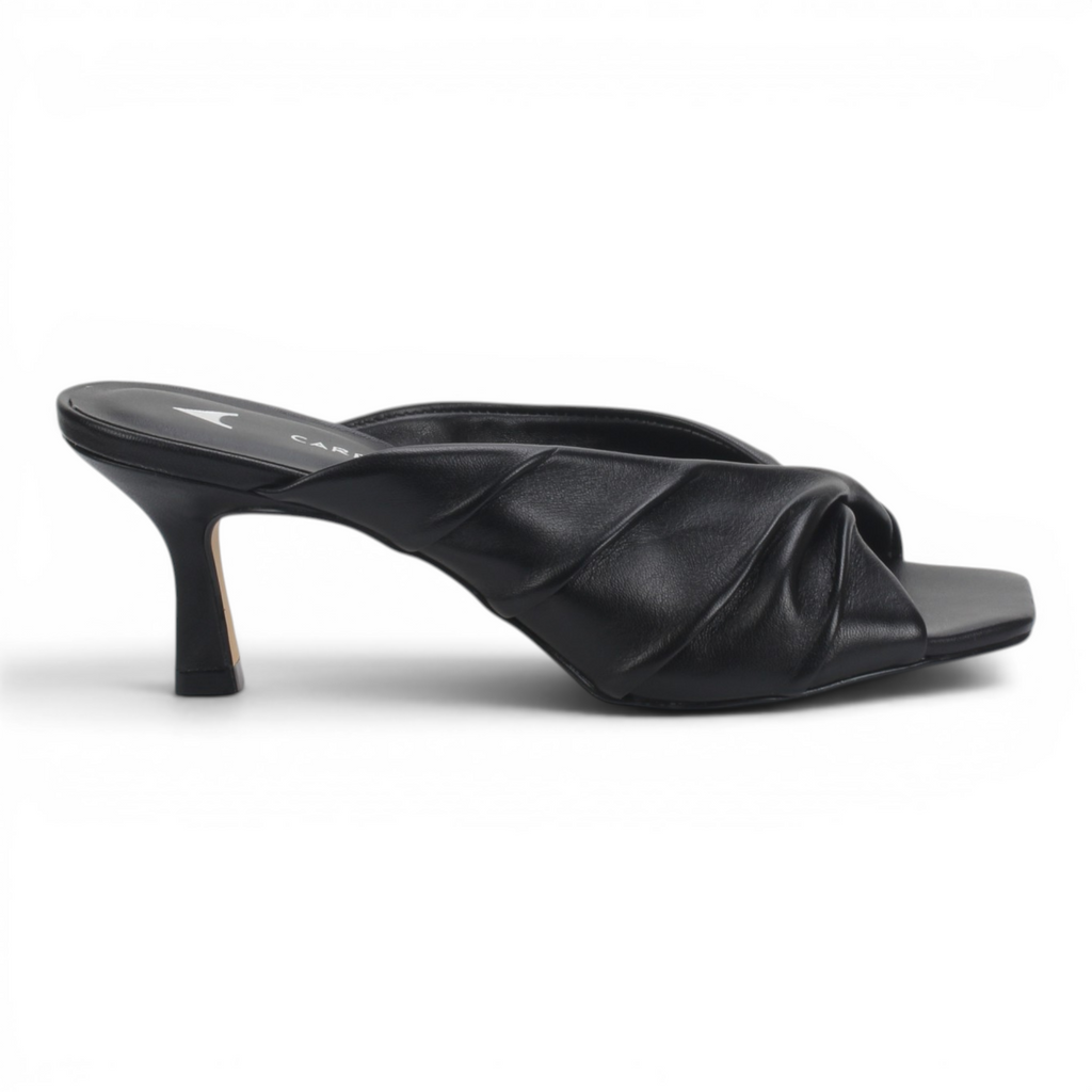 Carrano Sage II Leather Mule Slide Sandal - Black