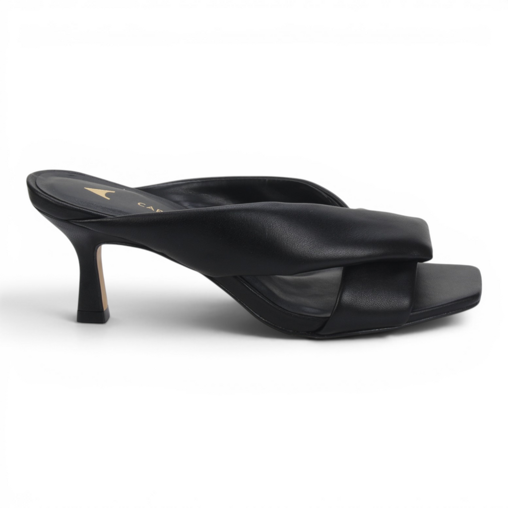 Carrano Amara Leather Slide Sandal - Black