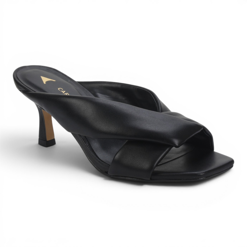 Carrano Amara Leather Slide Sandal - Black