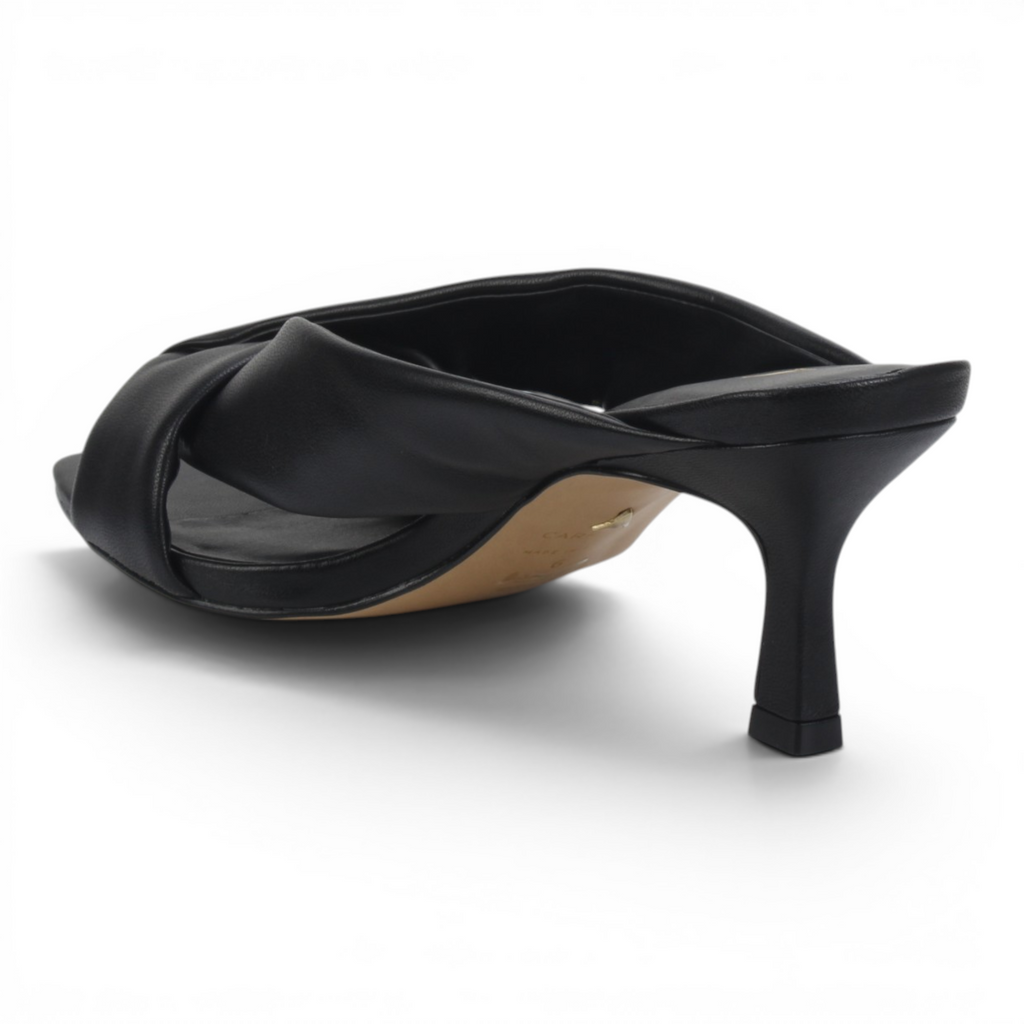 Carrano Amara Leather Slide Sandal - Black
