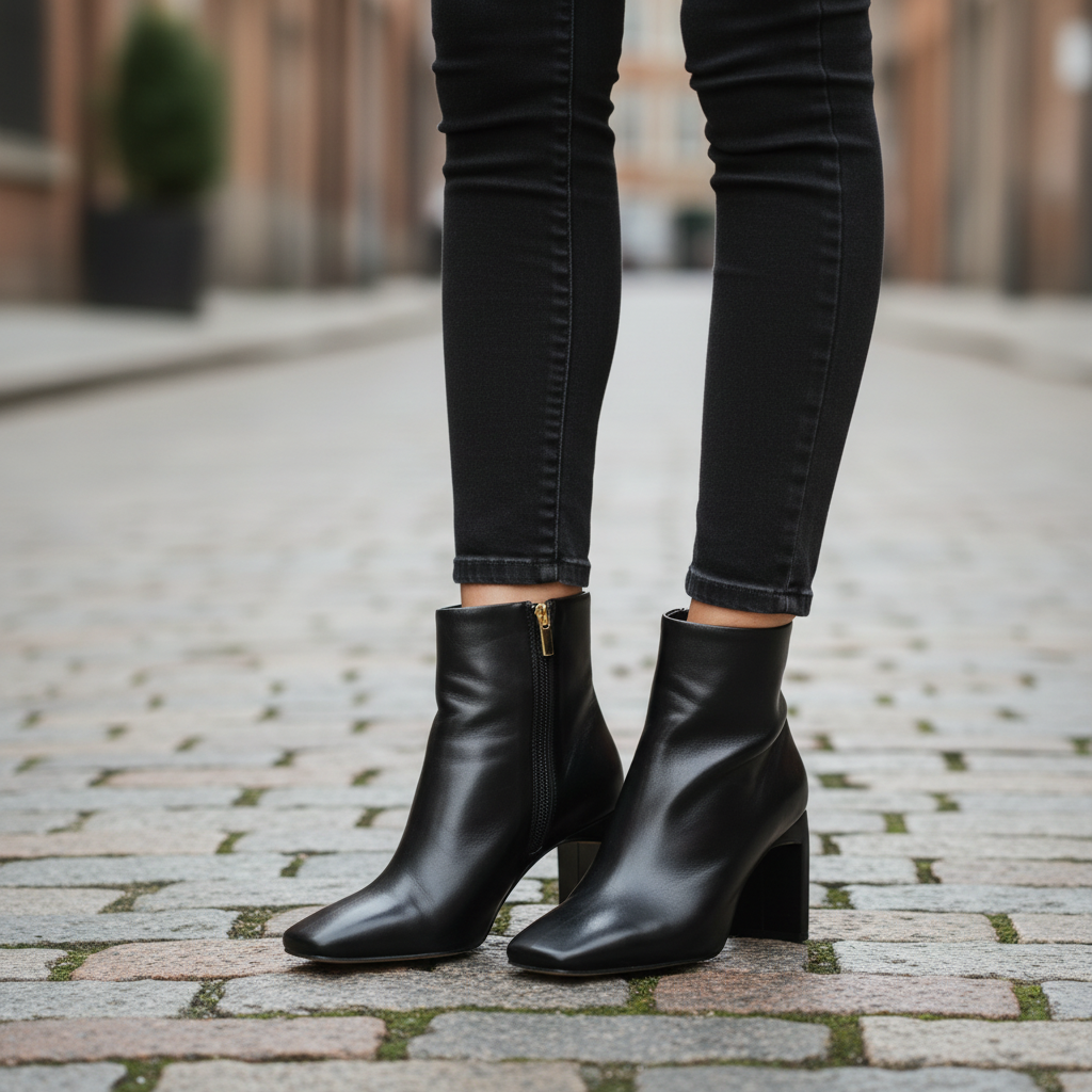 Carrano Abigail Leather Dress Boot - Smooth Black