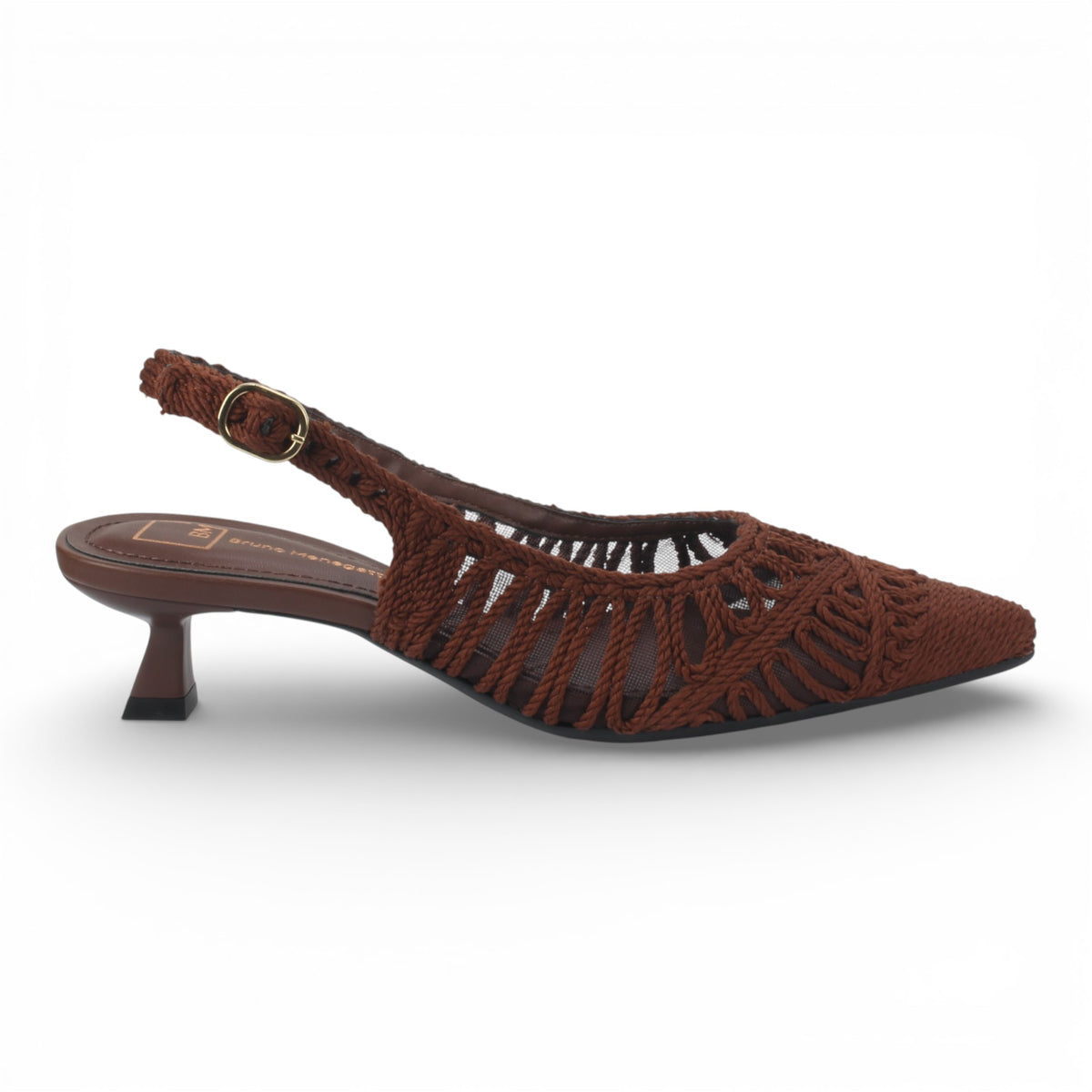 Bruno Menegatti Charli Slingback Crochet - Coffee