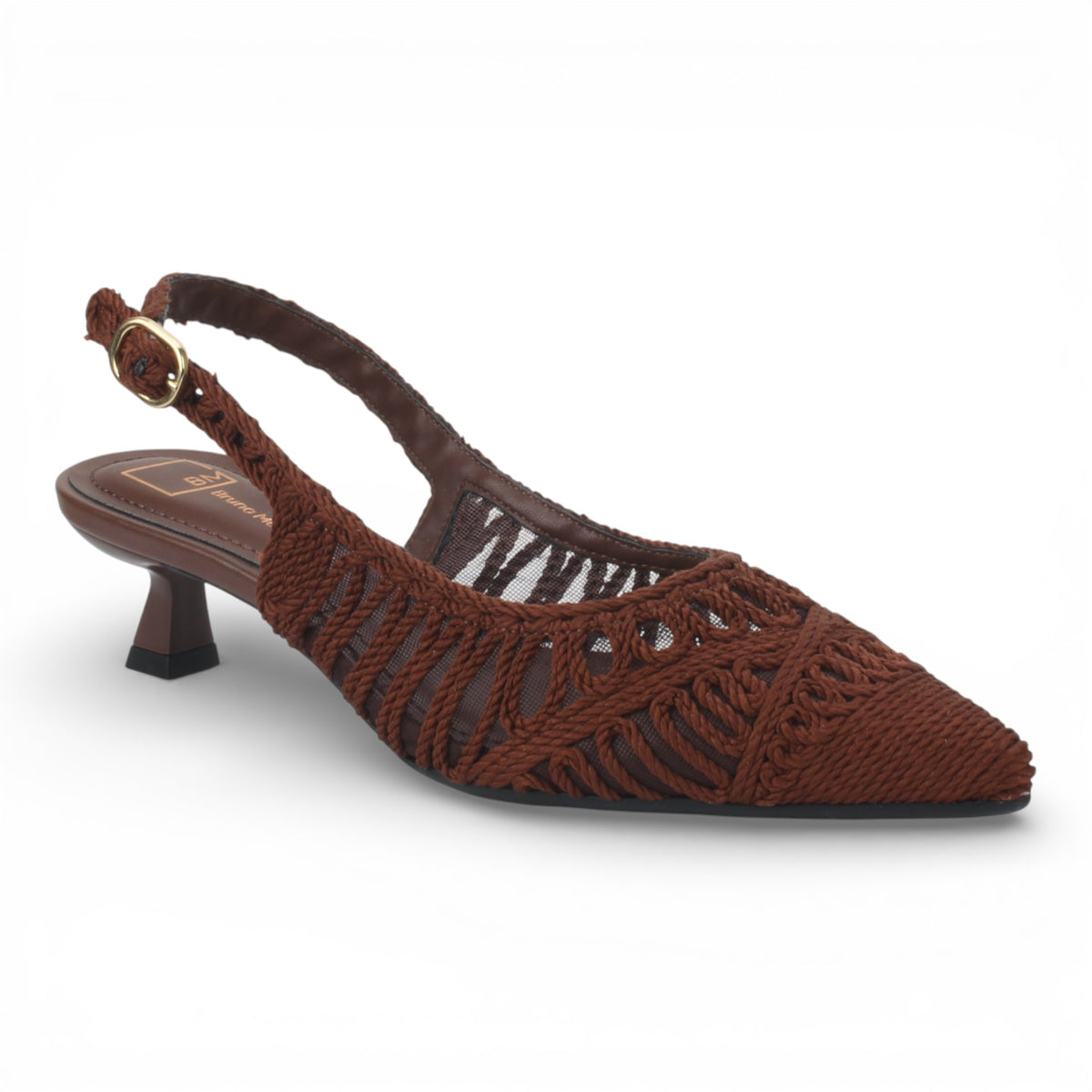 Bruno Menegatti Charli Slingback Crochet - Coffee
