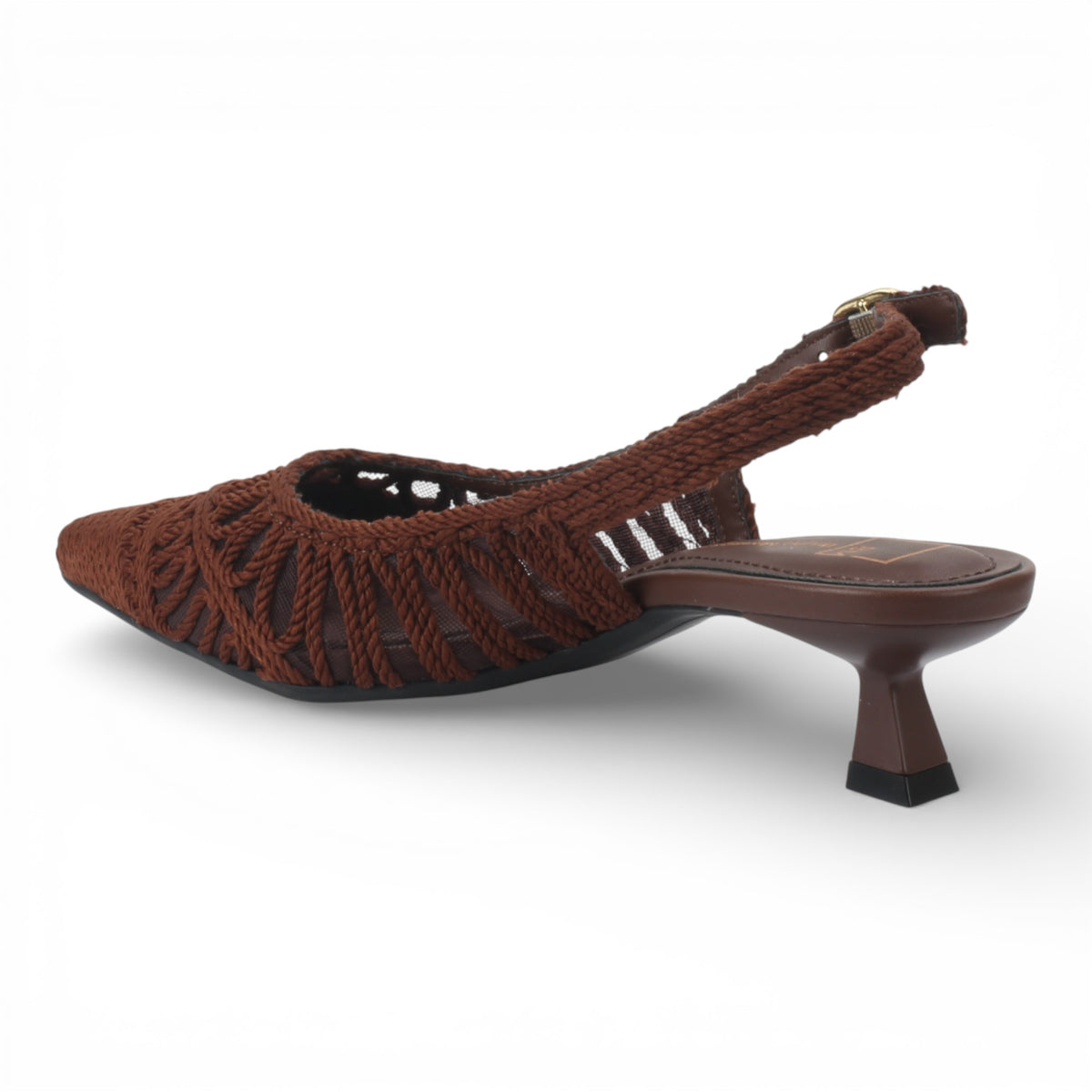 Bruno Menegatti Charli Slingback Crochet - Coffee