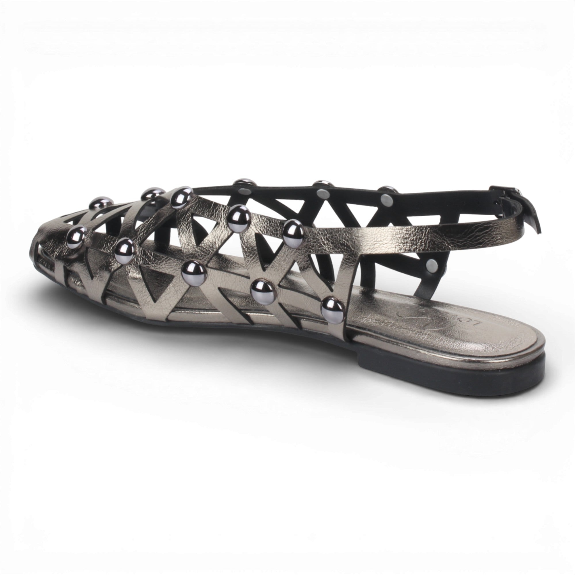 Love Rio Noura Studded Flat - Pewter