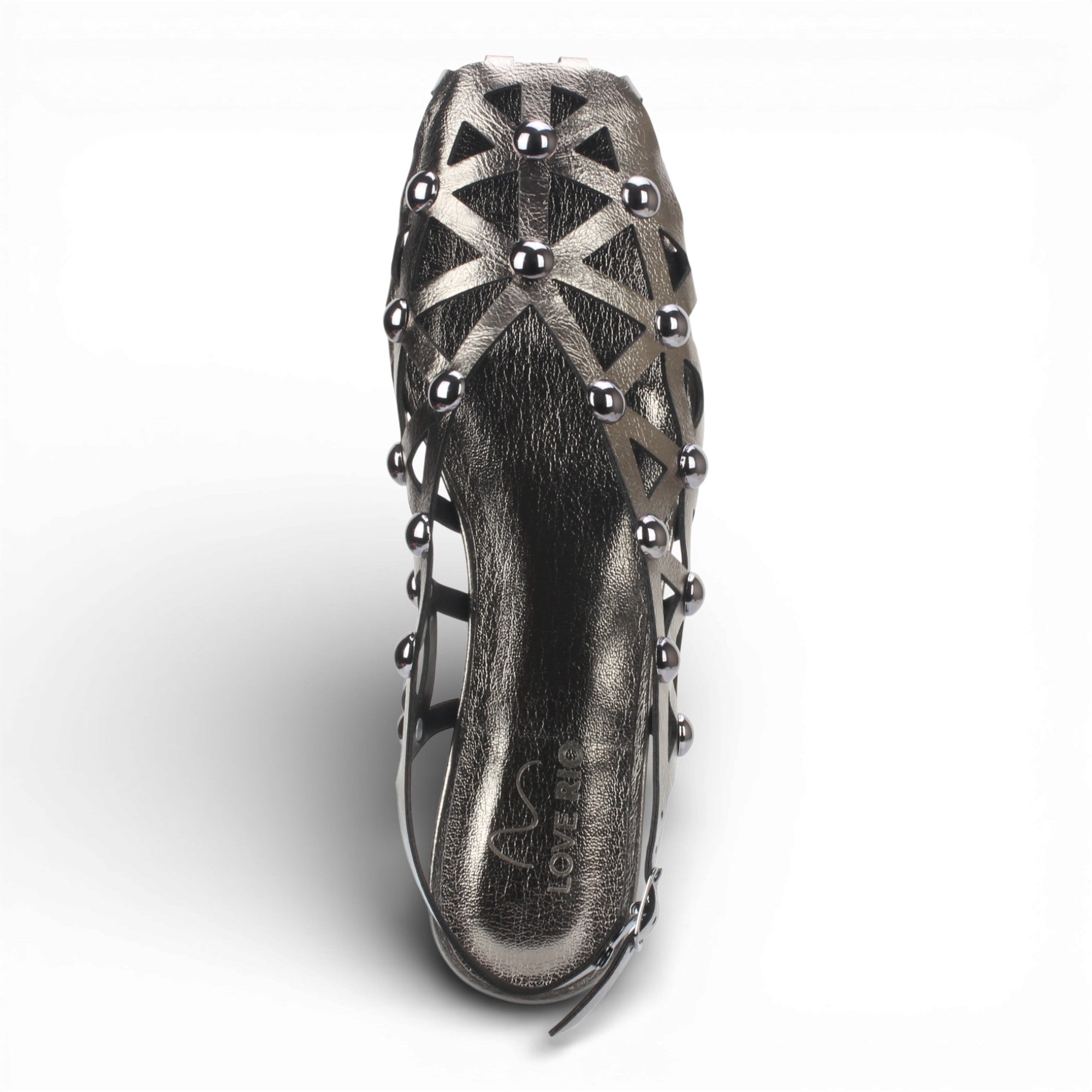 Love Rio Noura Studded Flat - Pewter