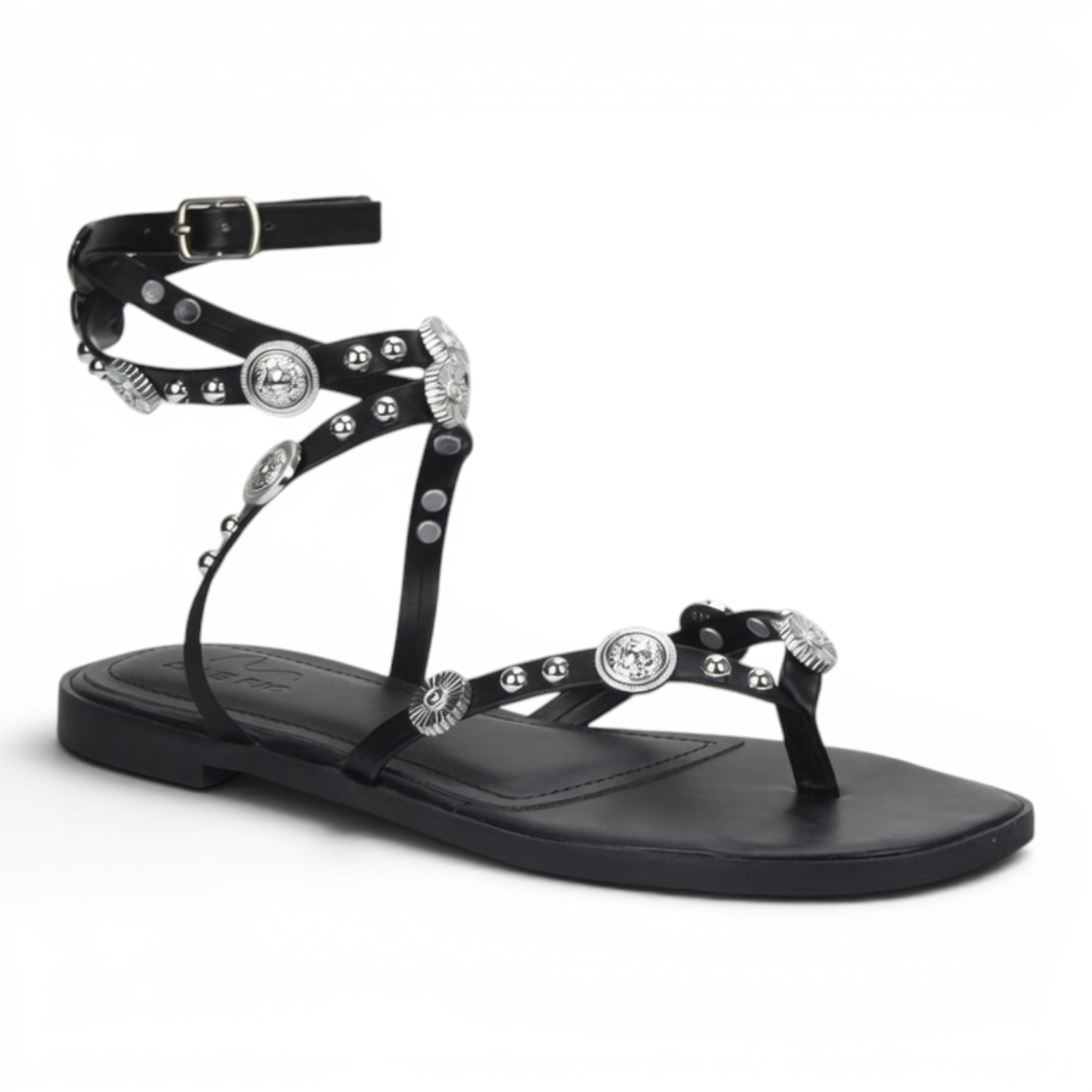 Love Rio Lindy Gladiator Flat Sandals - Black