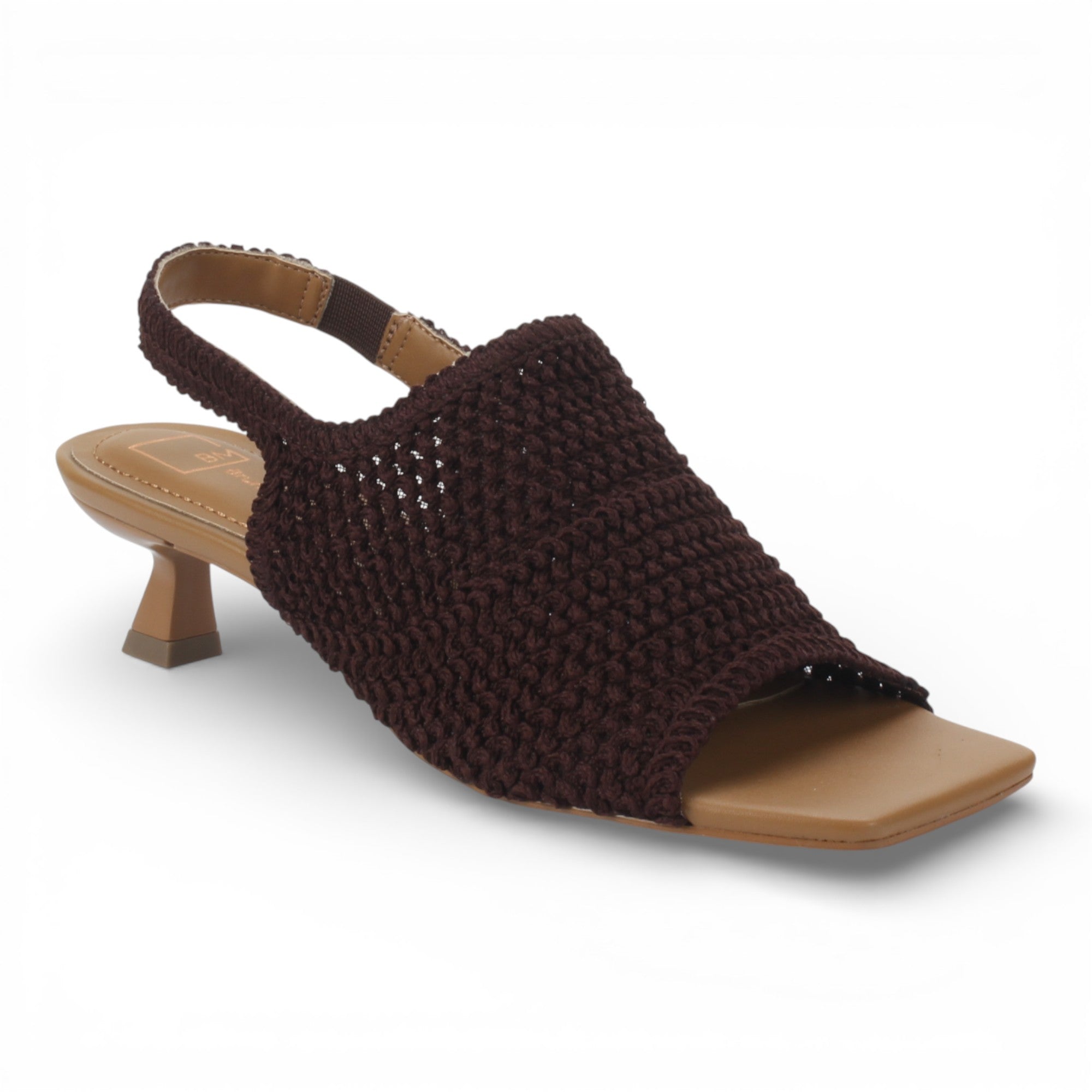 Bruno Menegatti Jacki Slingback Crochet Sandal - Coffee