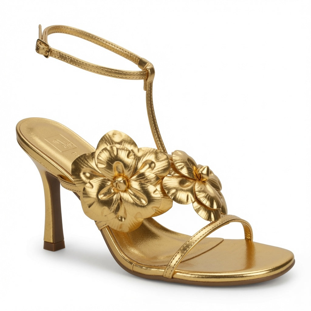 Bruno Menegatti Flory Flower Dress Sandal - Champagne