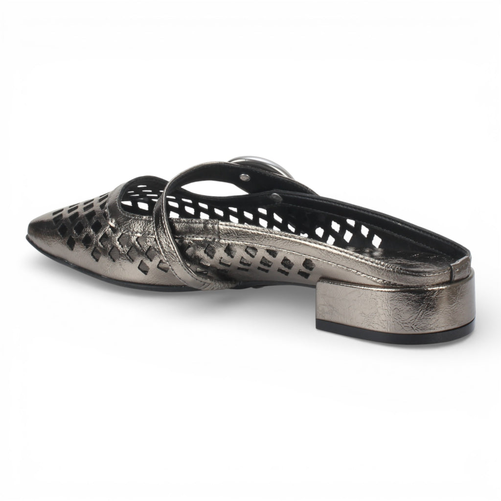 Bruno Menegatti Remi Perforated Mule - Pewter