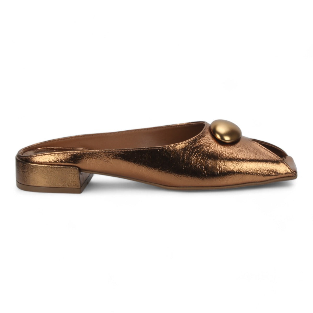 Bruno Menegatti Orly Peep toe Mule Patent Leather - Bronze