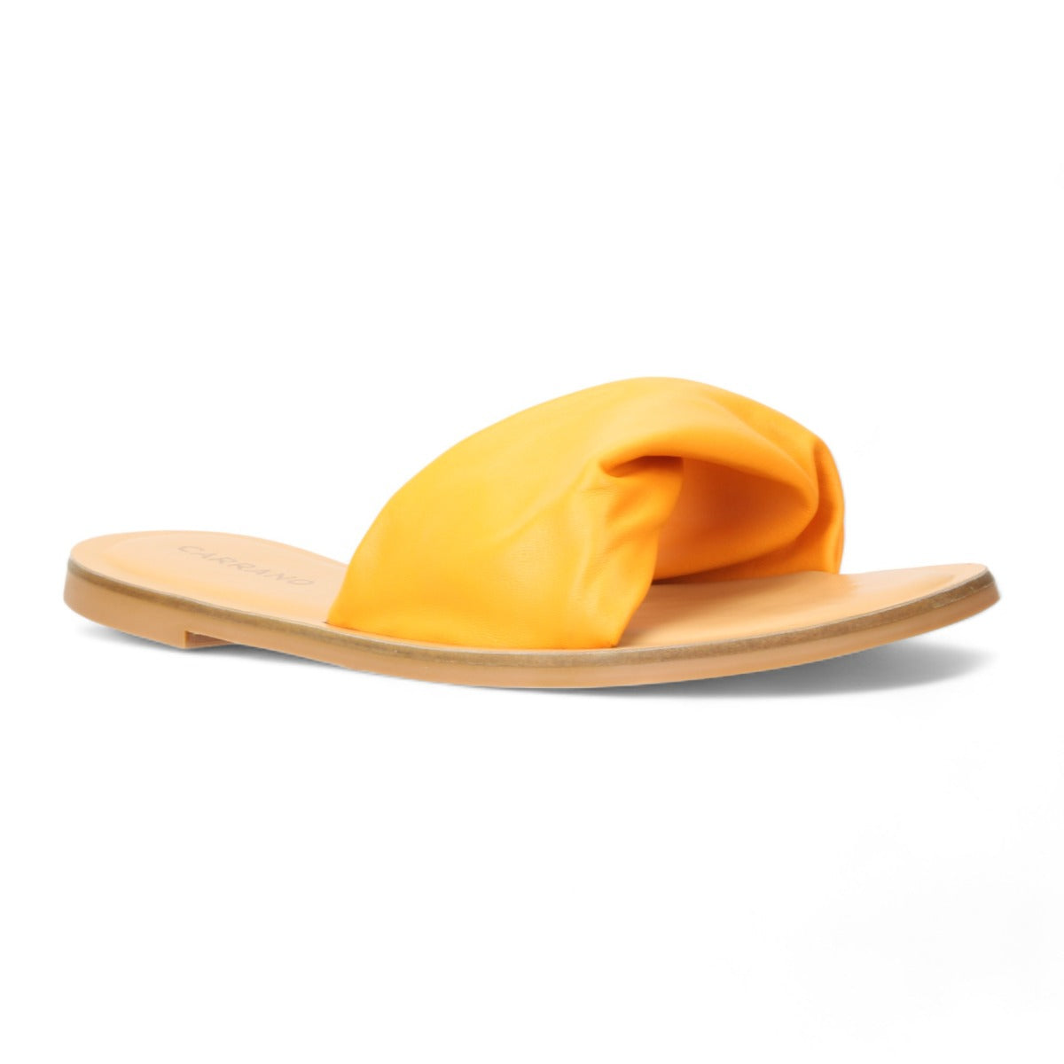 Carrano Diana Leather Slide Sandal - Tangerine