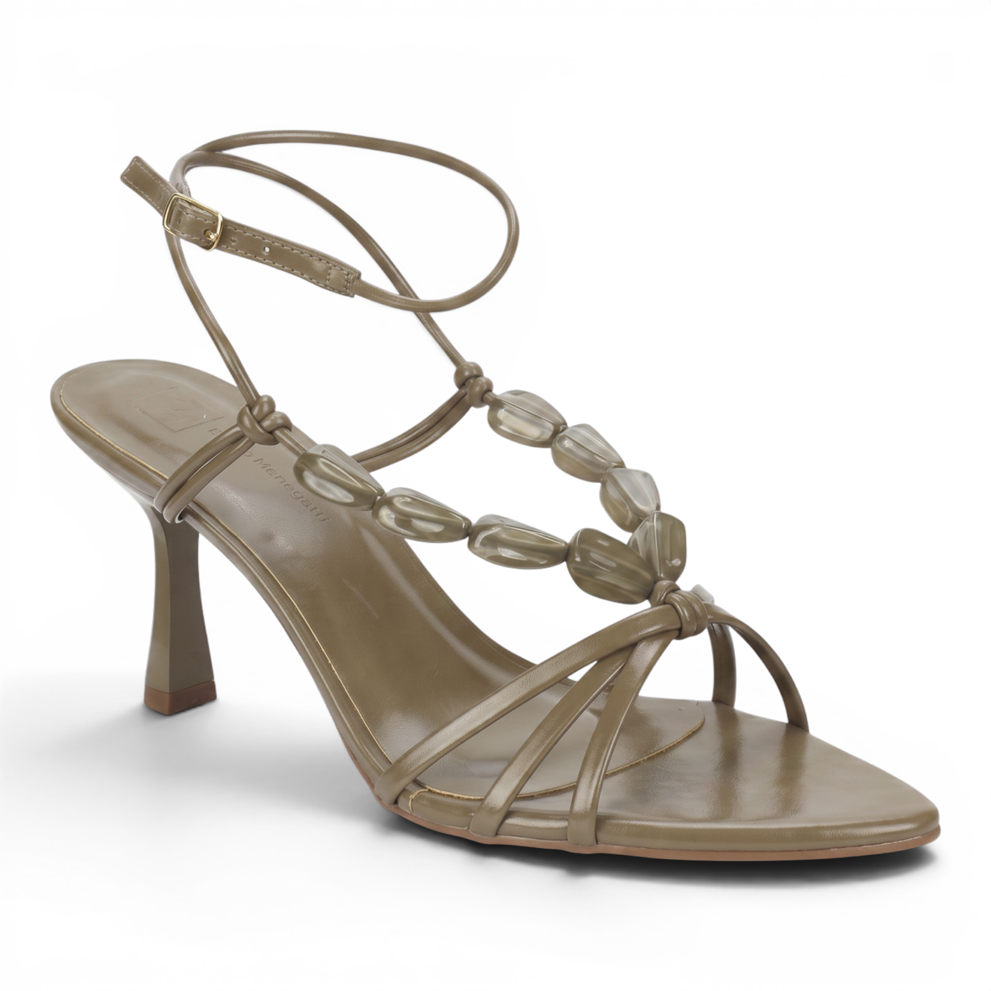 Bruno Menegatti Camila Beaded Dress Sandal - Moss Green