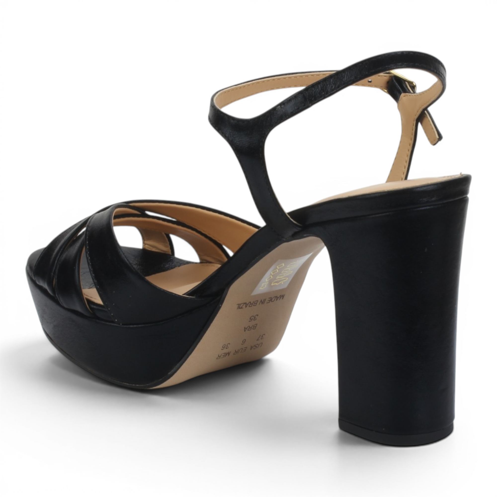 Bruno Menegatti Adelle Leather Dress Sandal - Black