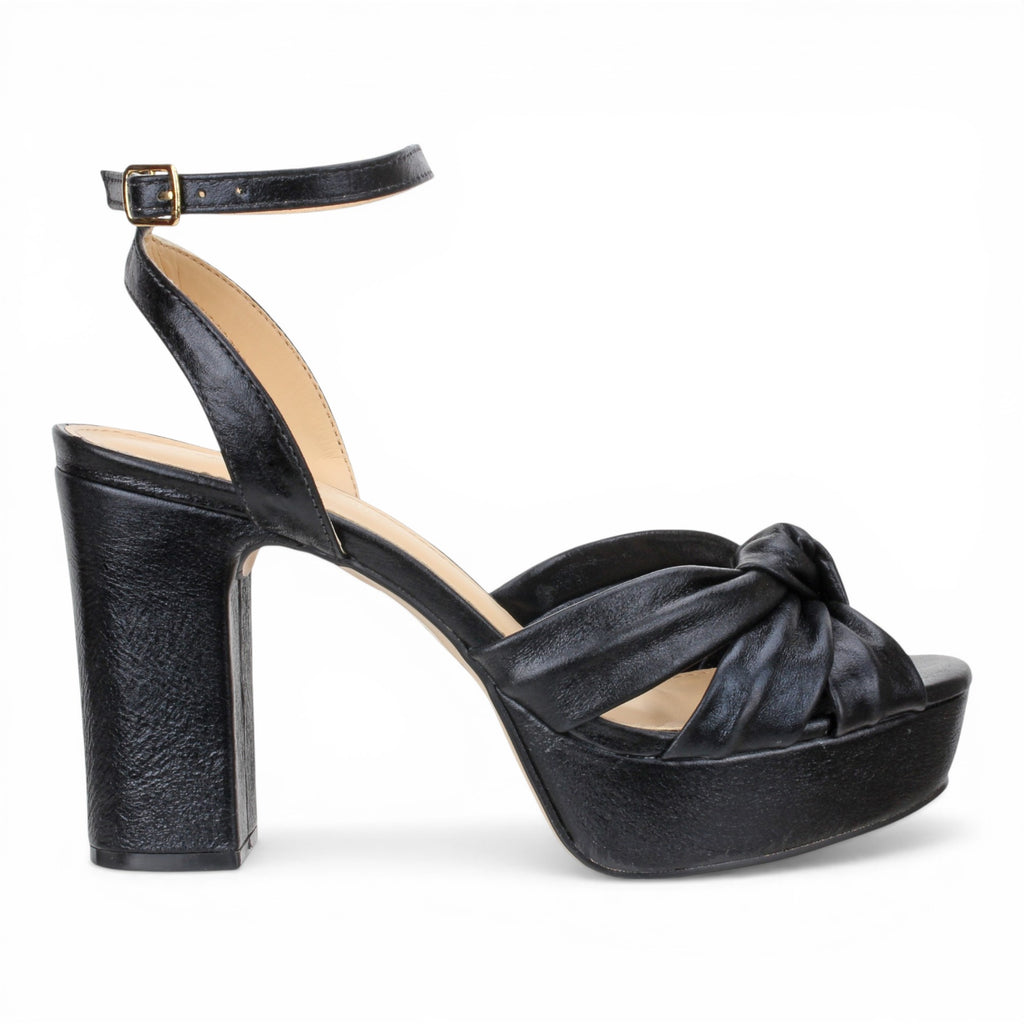Bruno Menegatti Lauren Leather Dress Sandal - Black
