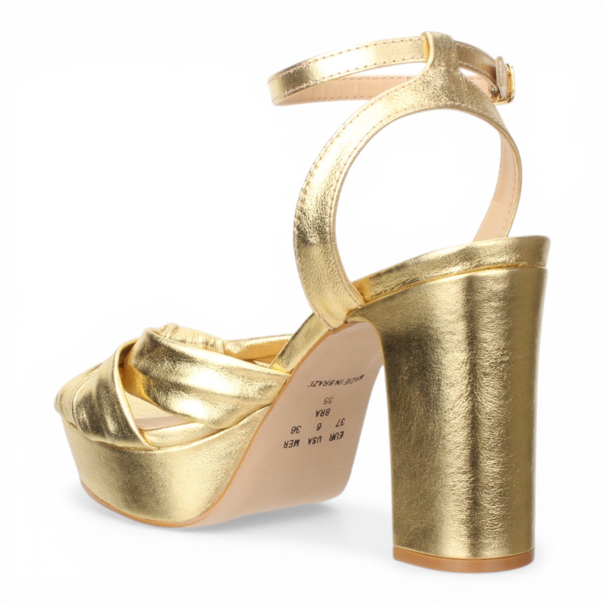 Bruno Menegatti Lauren Leather Dress Sandal - Gold