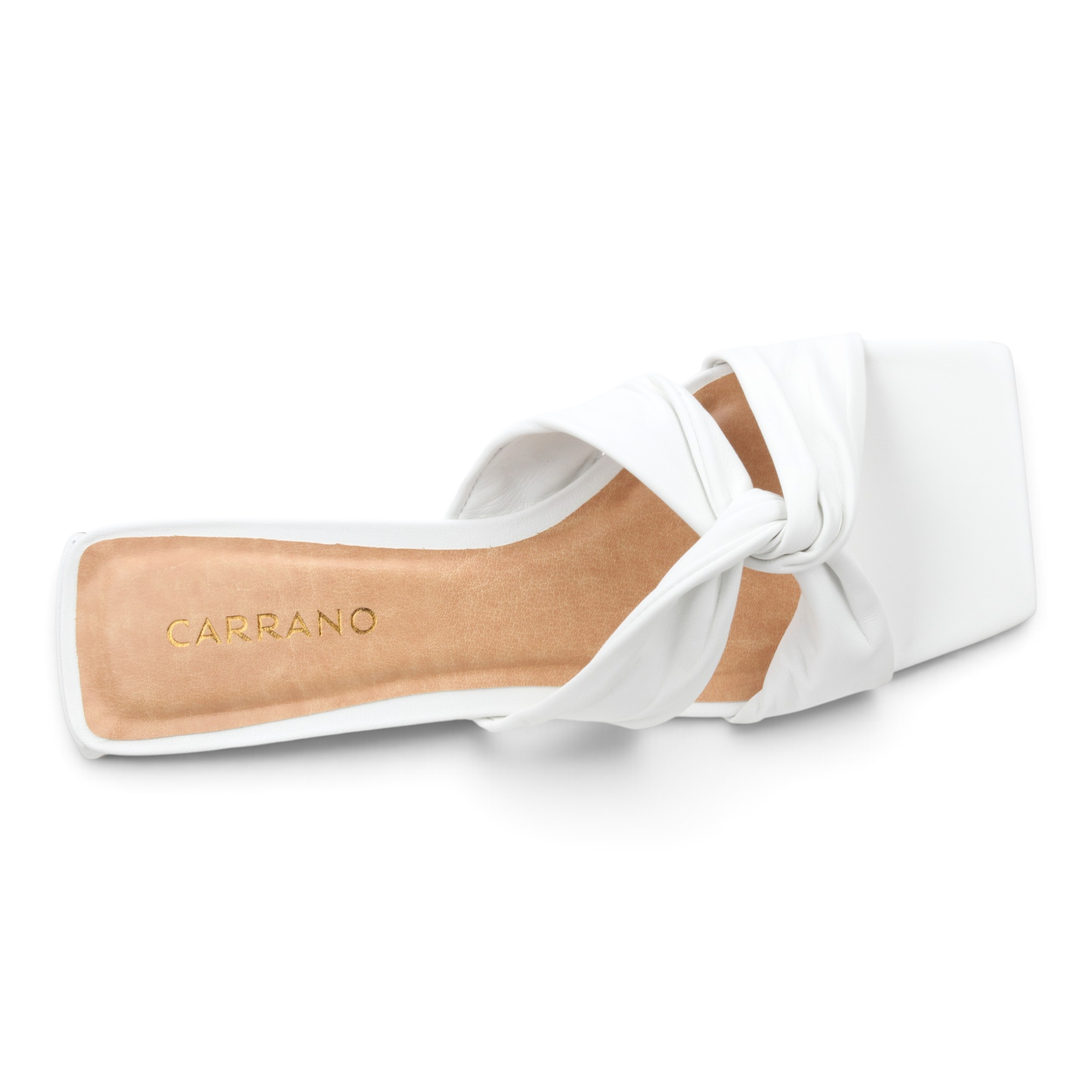 Carrano Serenity Leather Slide Sandal - White