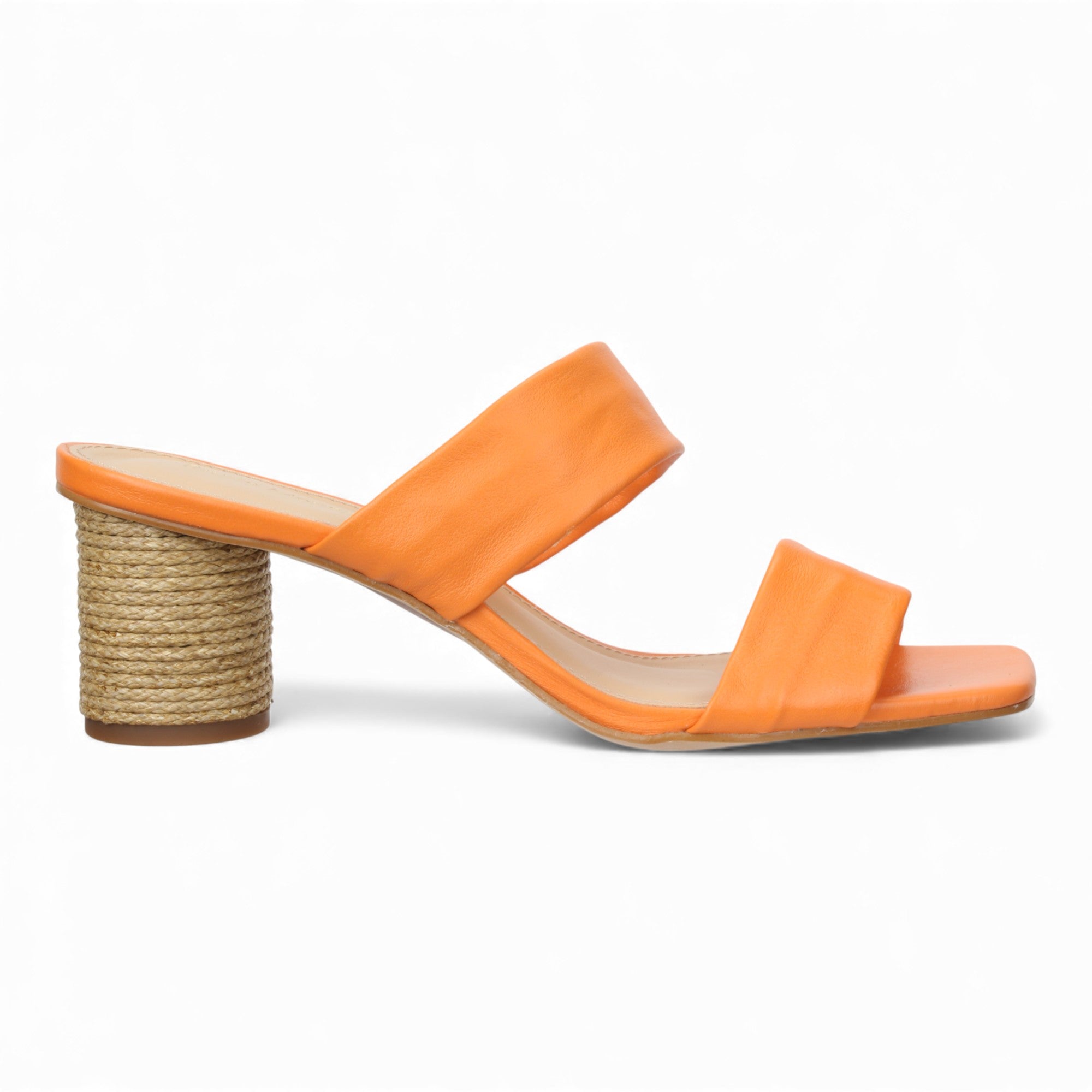 Bruno Menegatti Victoria Leather Slide Sandal - Orange