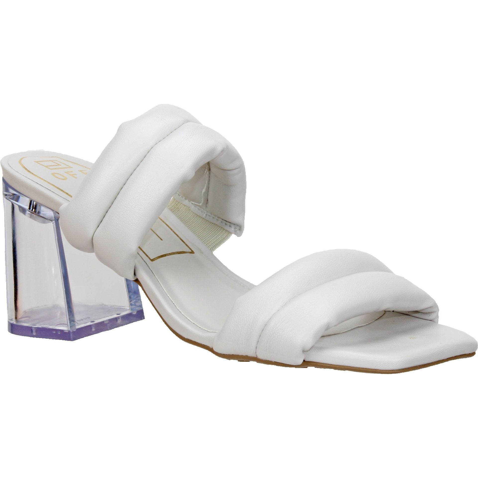 Offline Jolene Clear Heel Sandal - Off-White