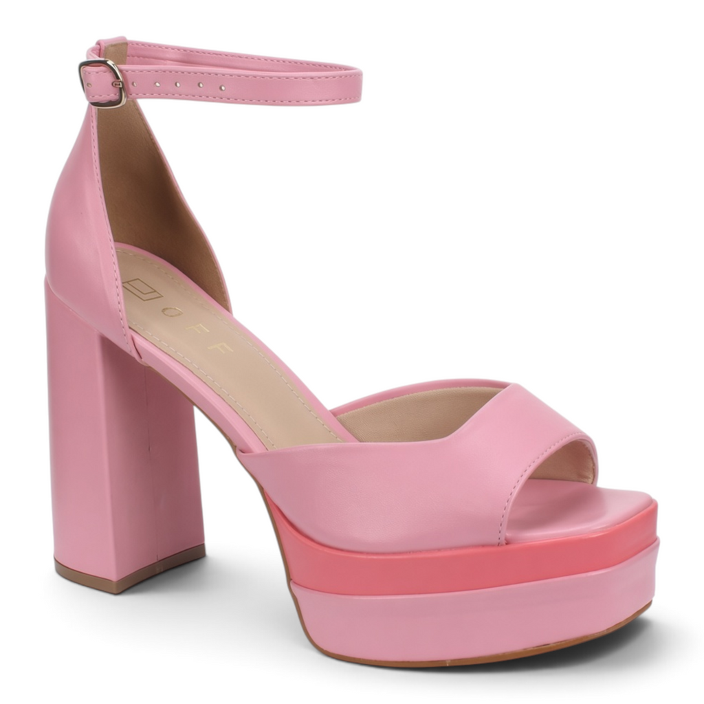 Offline Dress Platform Sandals - Pink