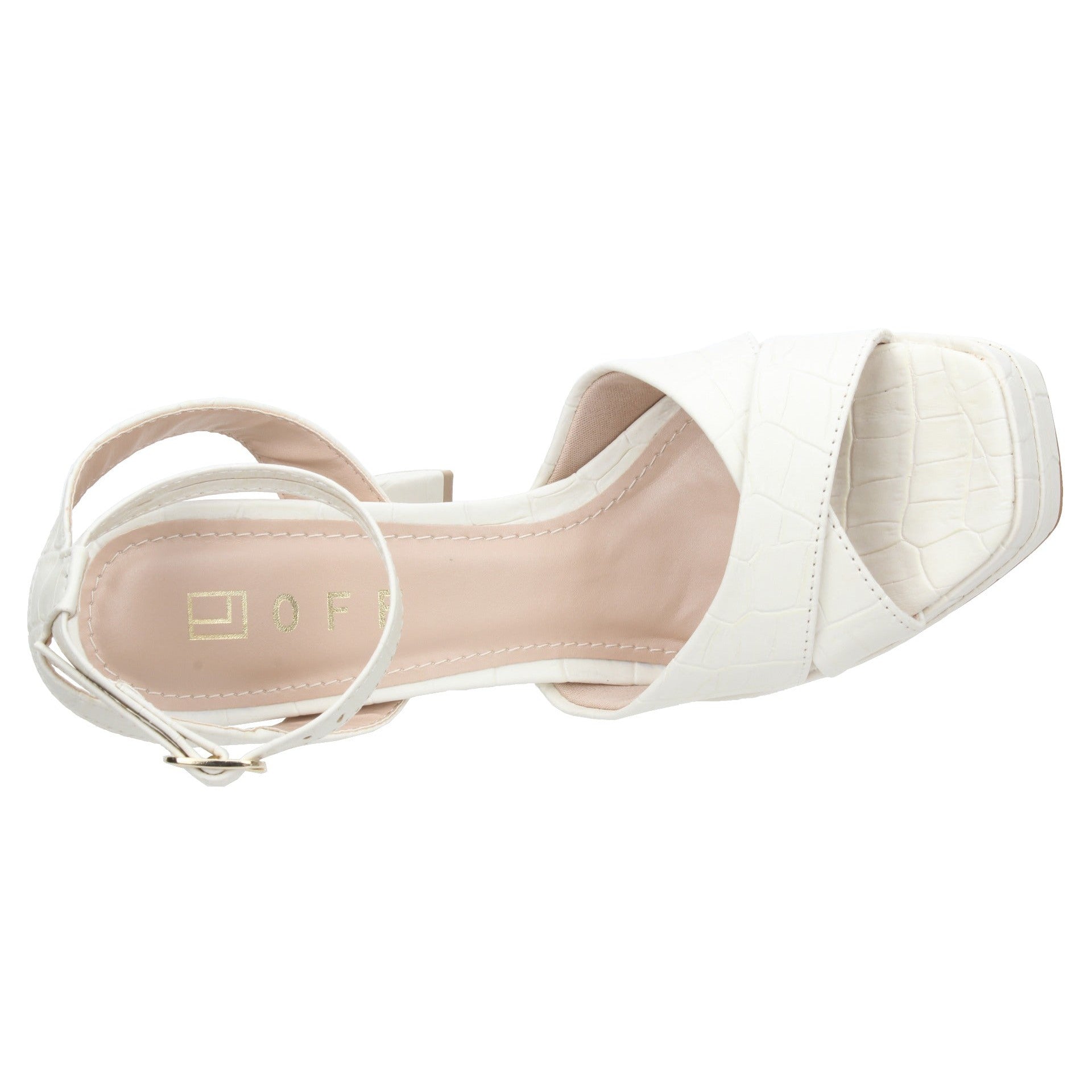Offline Platform Dress Croco Sandal- SAND