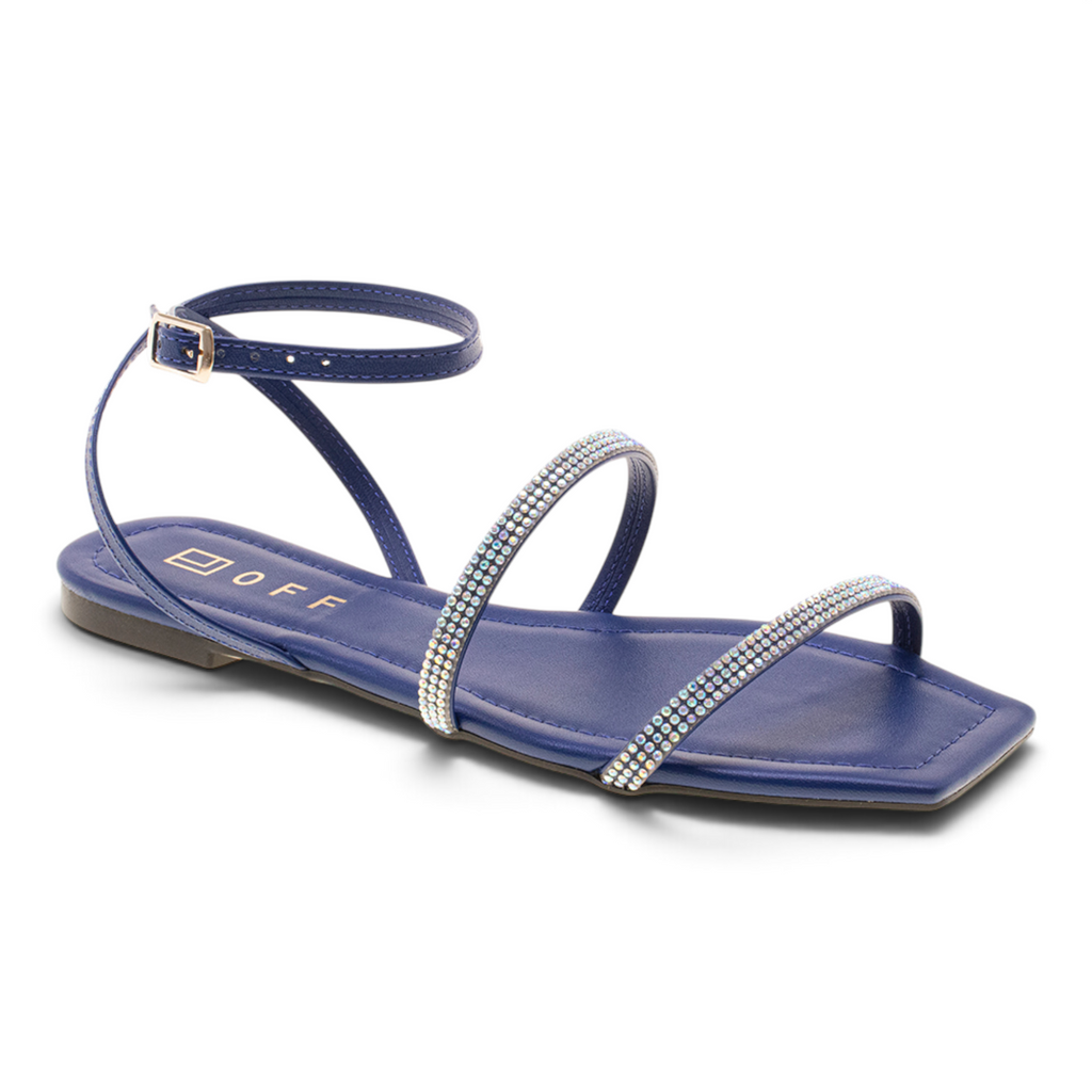 Offline Embellished Flat Sandals - Navy