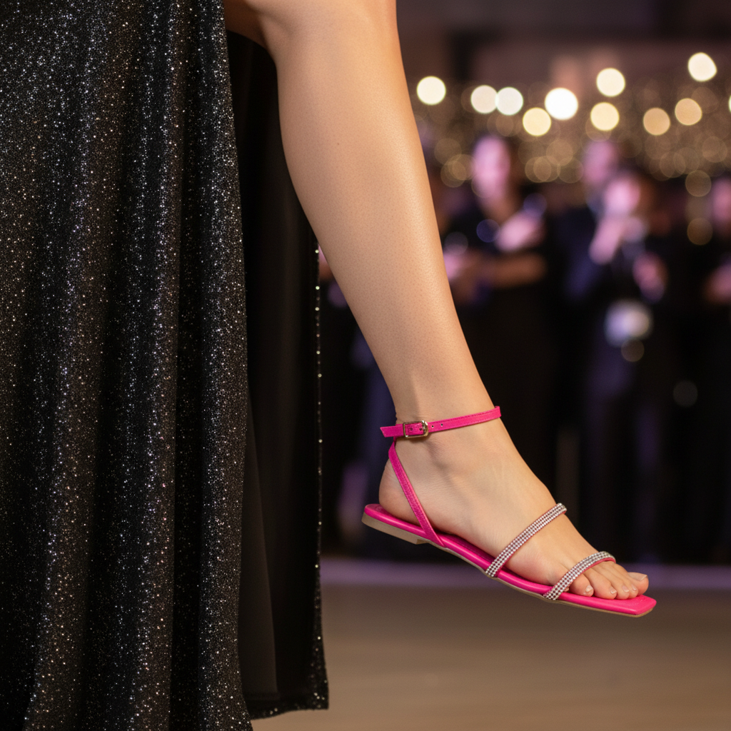 Offline Embellished Flat Sandals - Pink