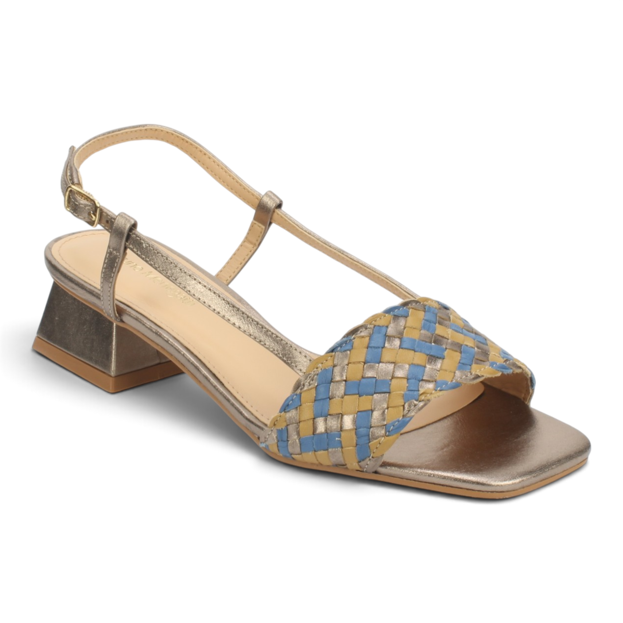 Bruno Menegatti Kimberly Leather Sling back Sandal - Pewter