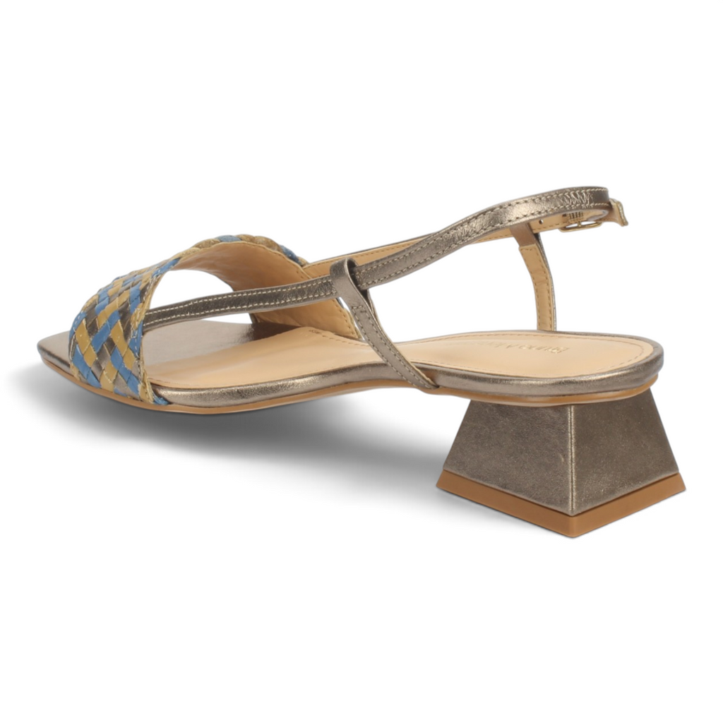 Bruno Menegatti Kimberly Leather Sling back Sandal - Pewter