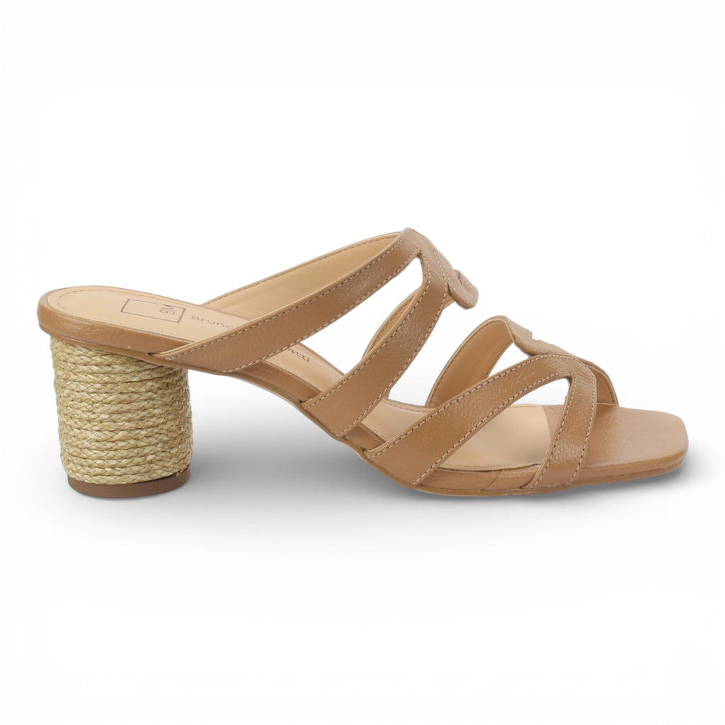 Bruno Menegatti Leather Slide Mules Sandals - Coconut