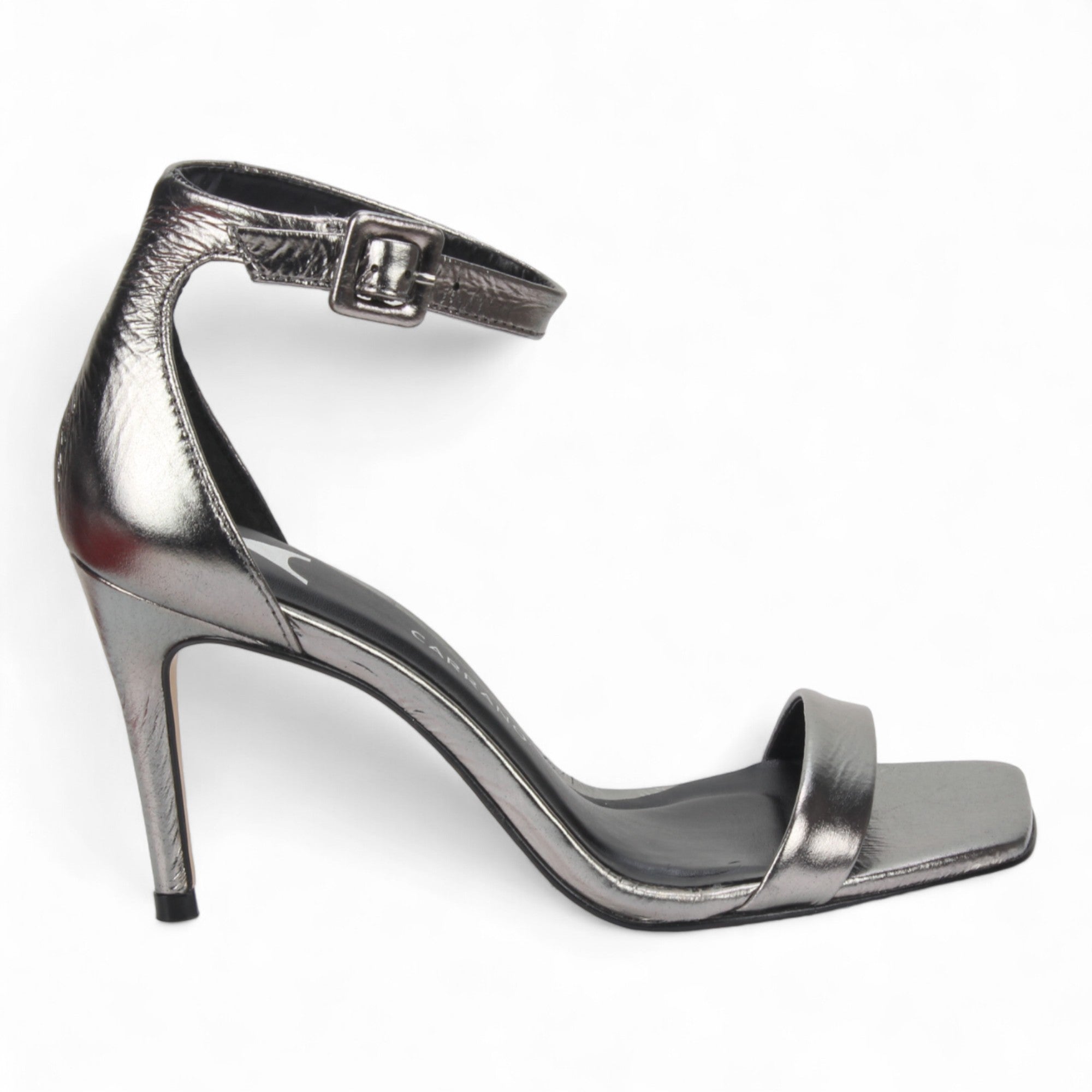 Carrano Leather Sandal Metallic - Pewter