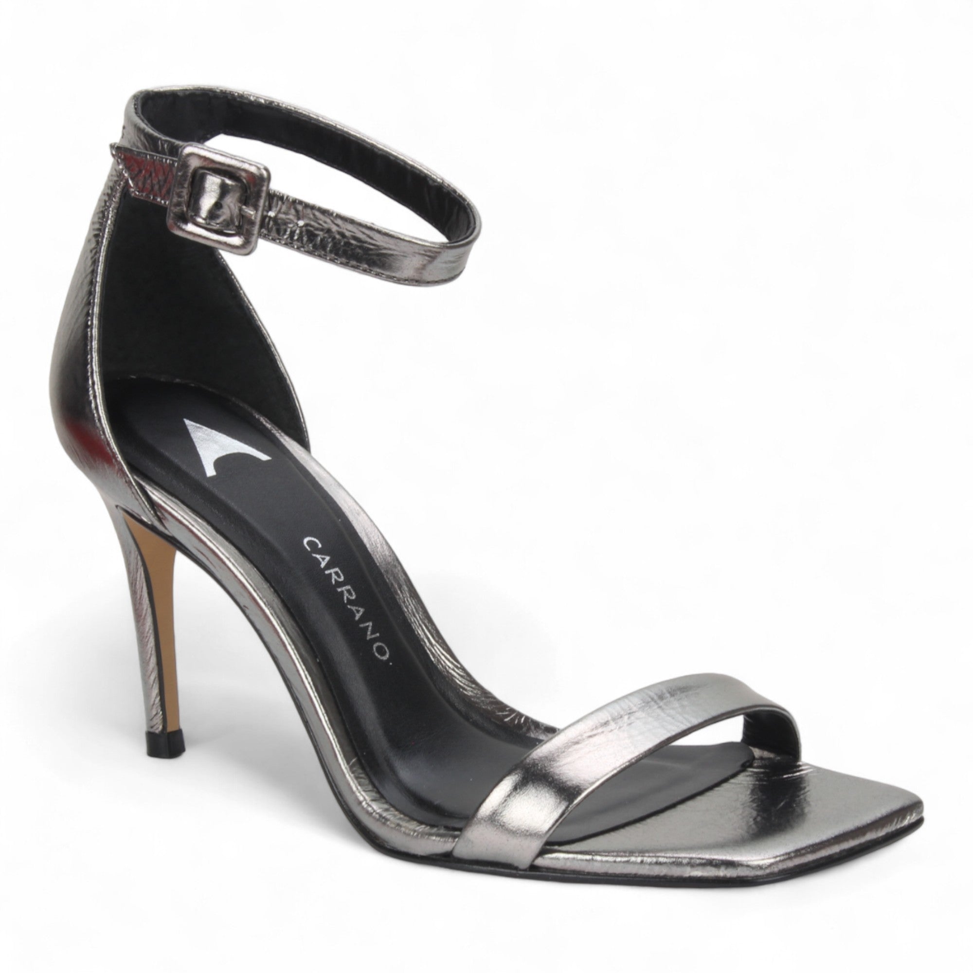 Carrano Leather Sandal Metallic - Pewter