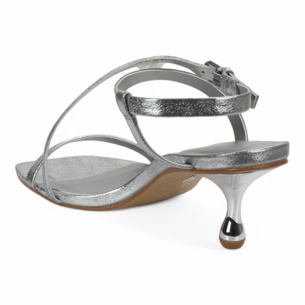Carrano Crack Leather Dress Sandal - Silver